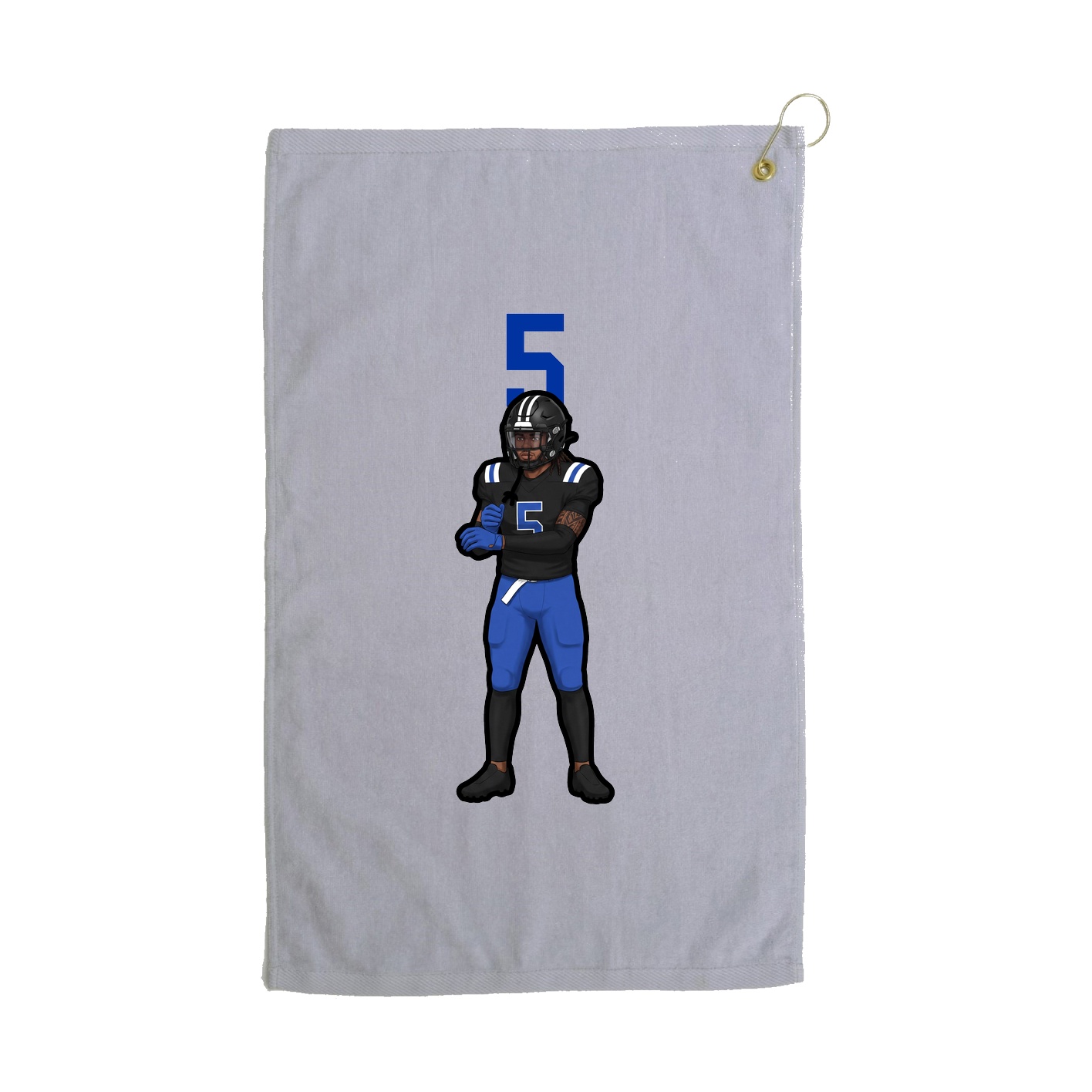 Golf Towel — Number Top in Grey
