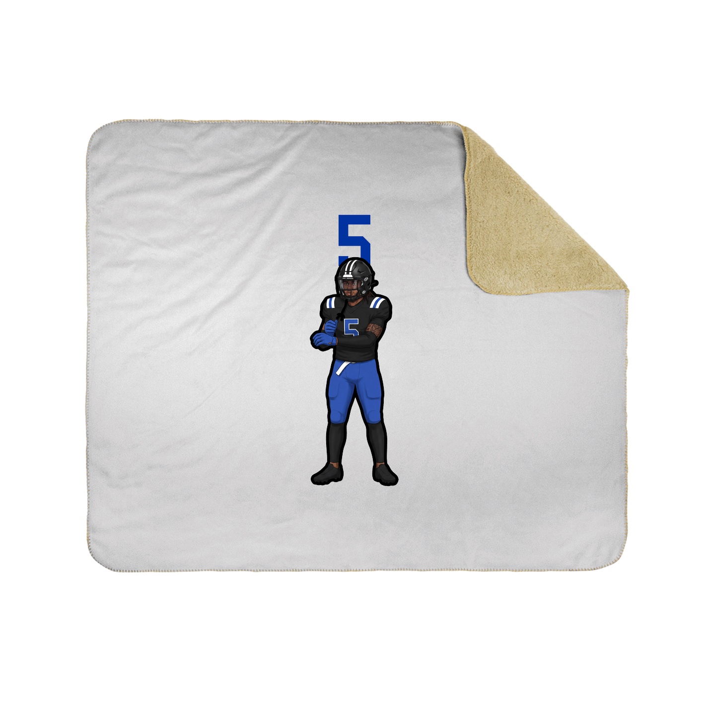 Throw Blanket — Number Top in White