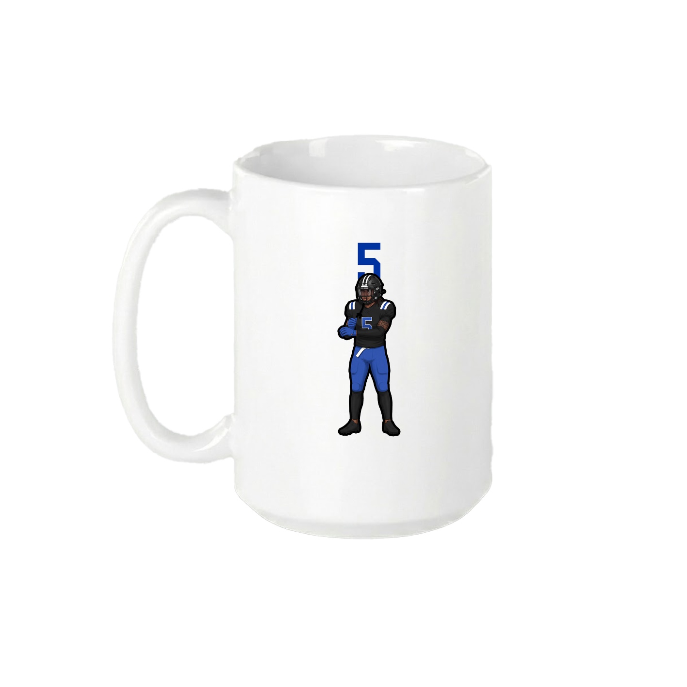 15oz Coffee Mug — Number Top in White