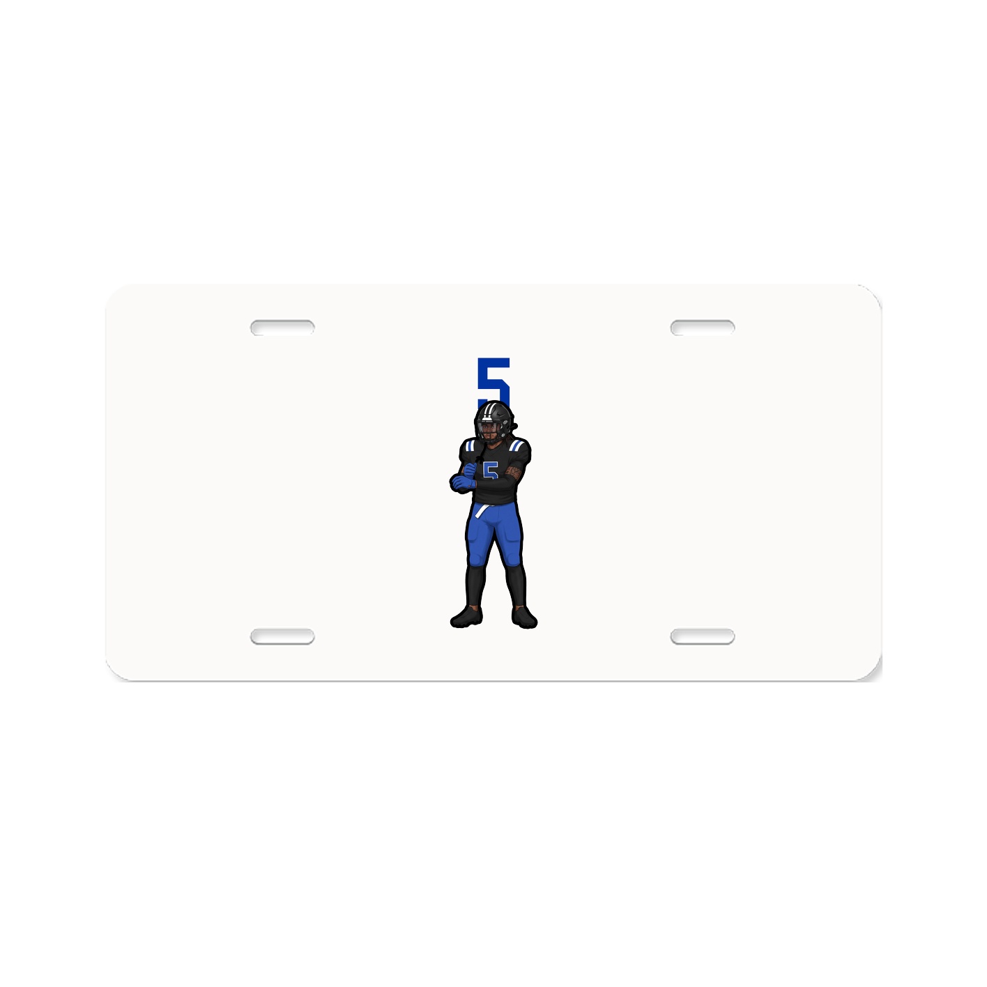 License Plate — Number Top in Classic