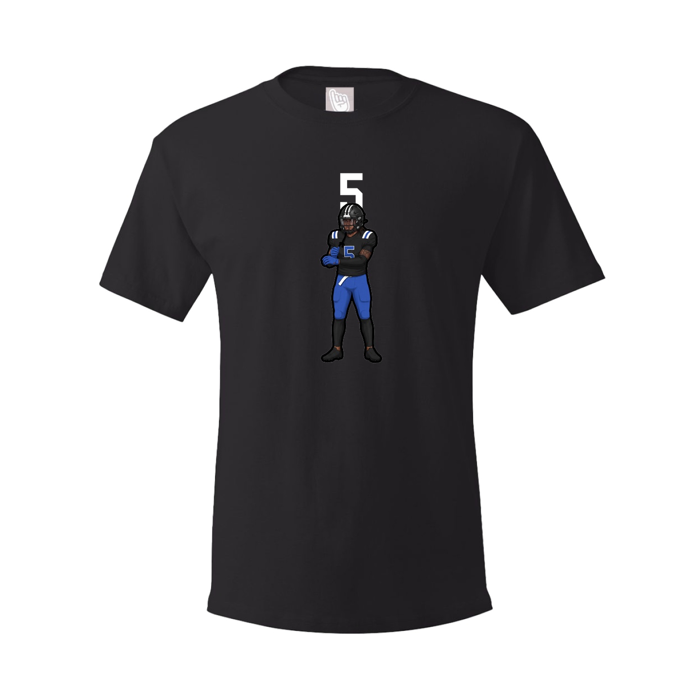 Youth Tee — Number Top in Black