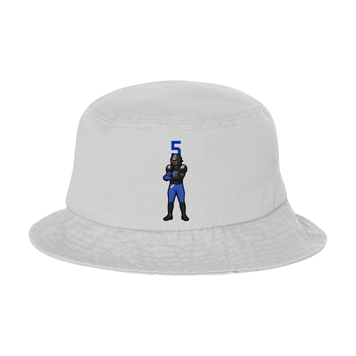 Bucket Cap — Number Top in White