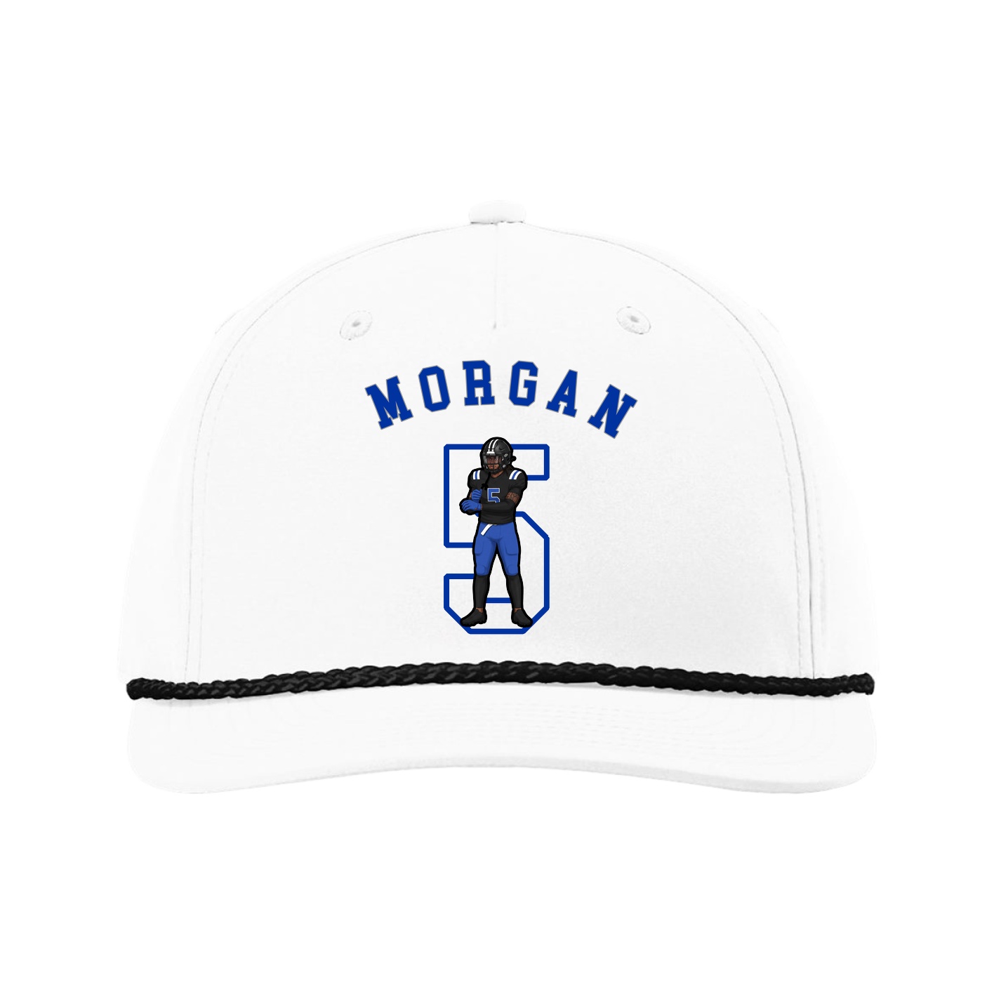 Five-Panel Classic Rope Cap — Shirsey Arch in White