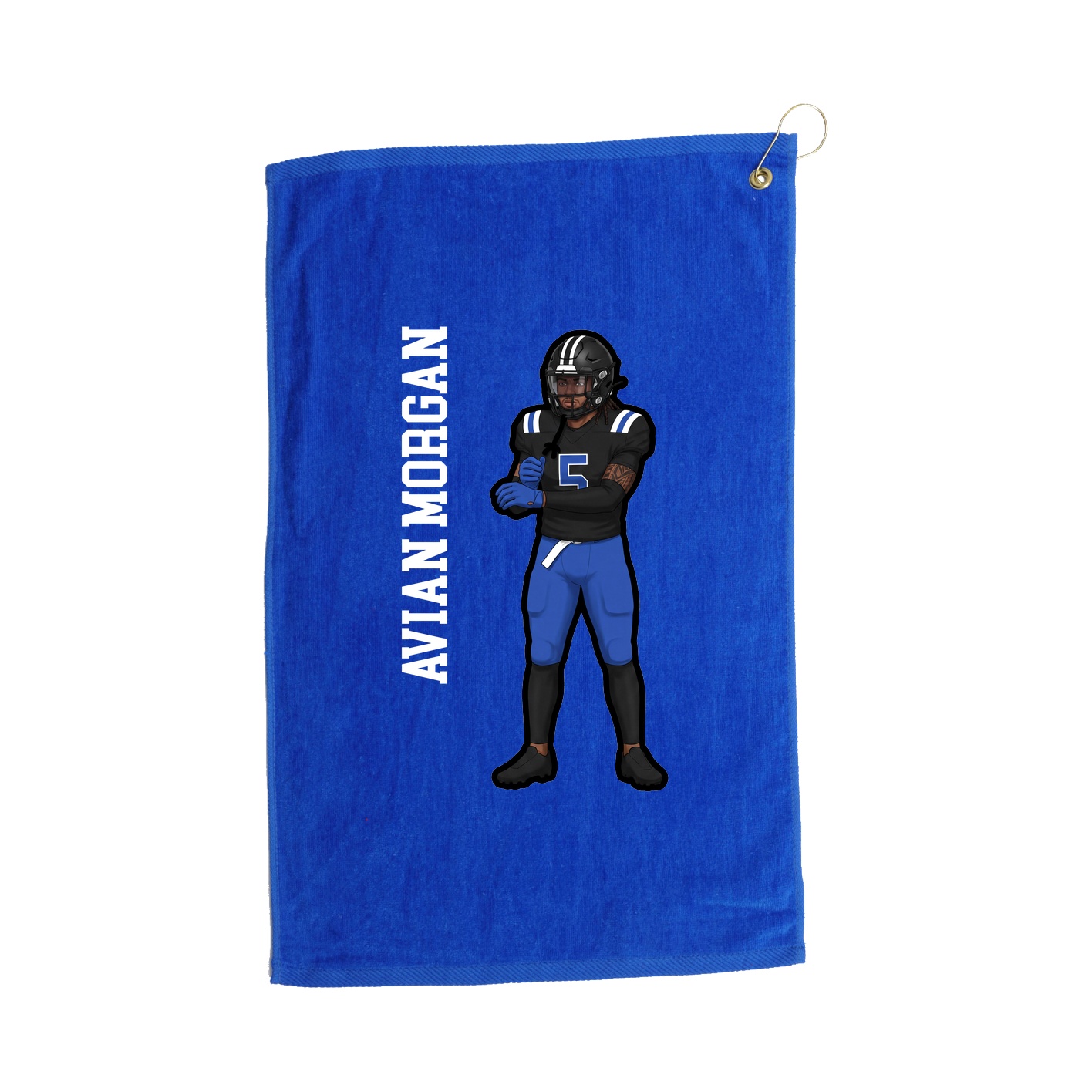 Golf Towel — Name Vertical in Royal