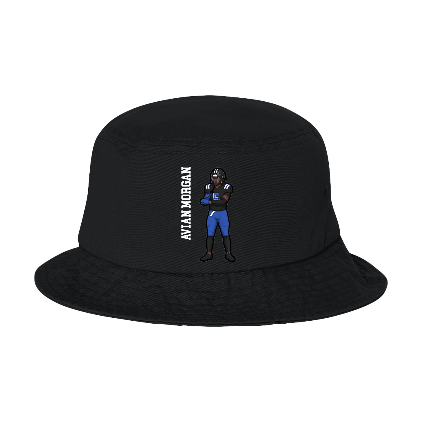 Bucket Cap — Name Vertical in Black