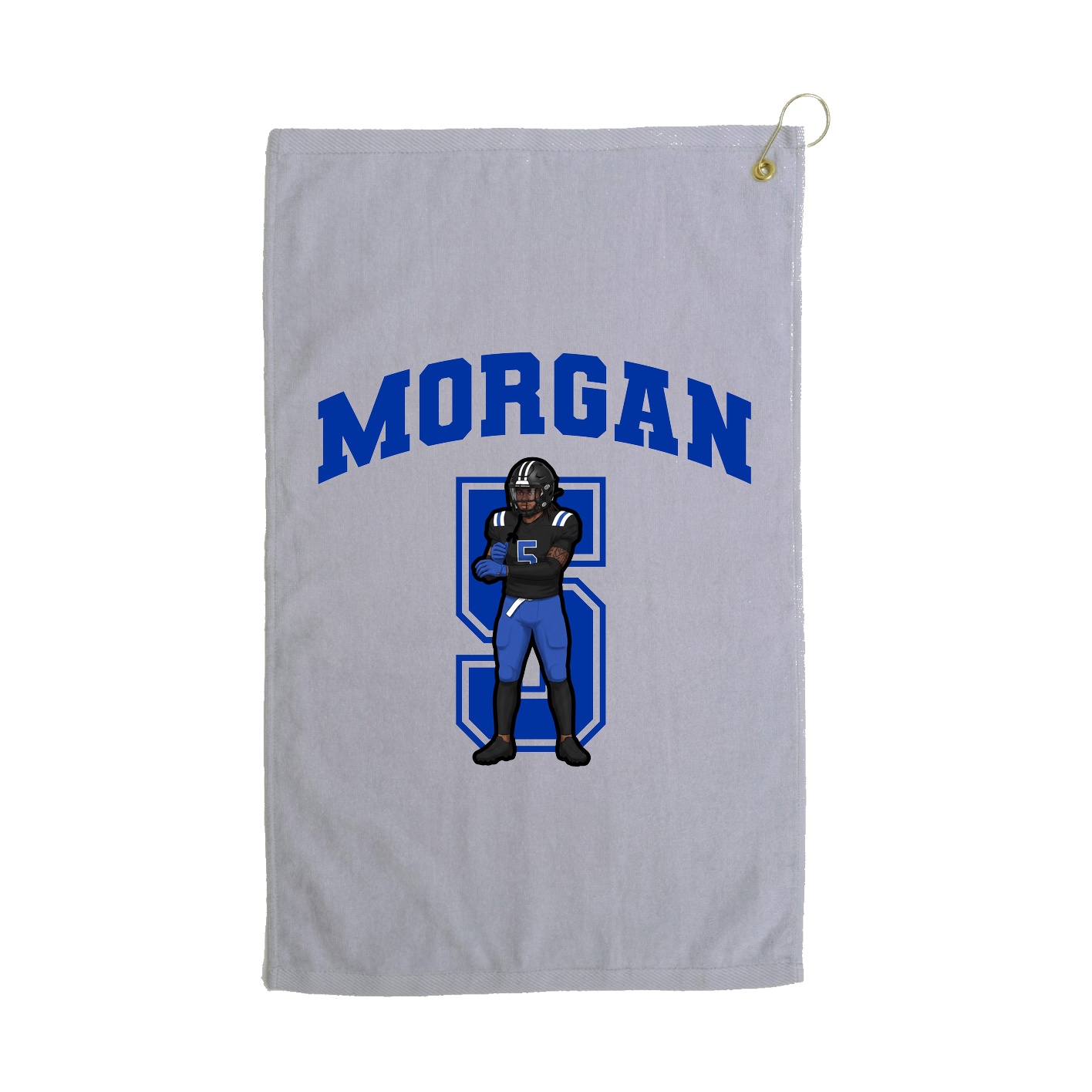 Golf Towel — Number in Grey