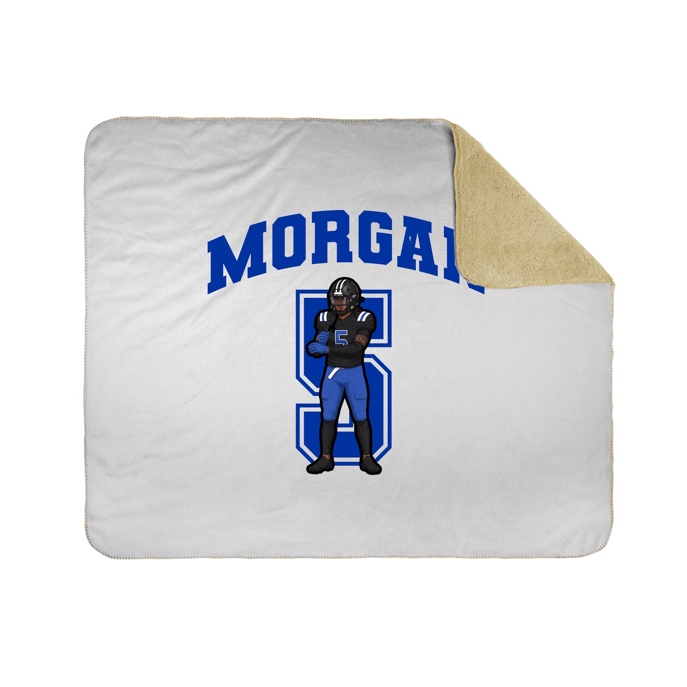Throw Blanket — Number in White