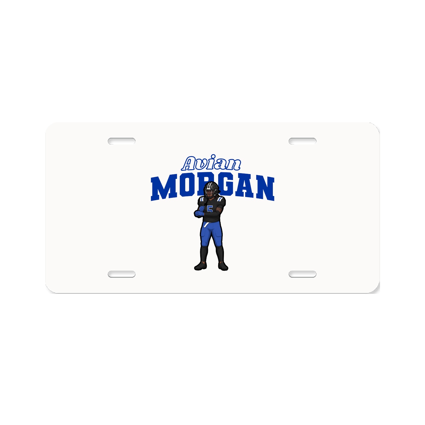 License Plate — Name Arch in Classic
