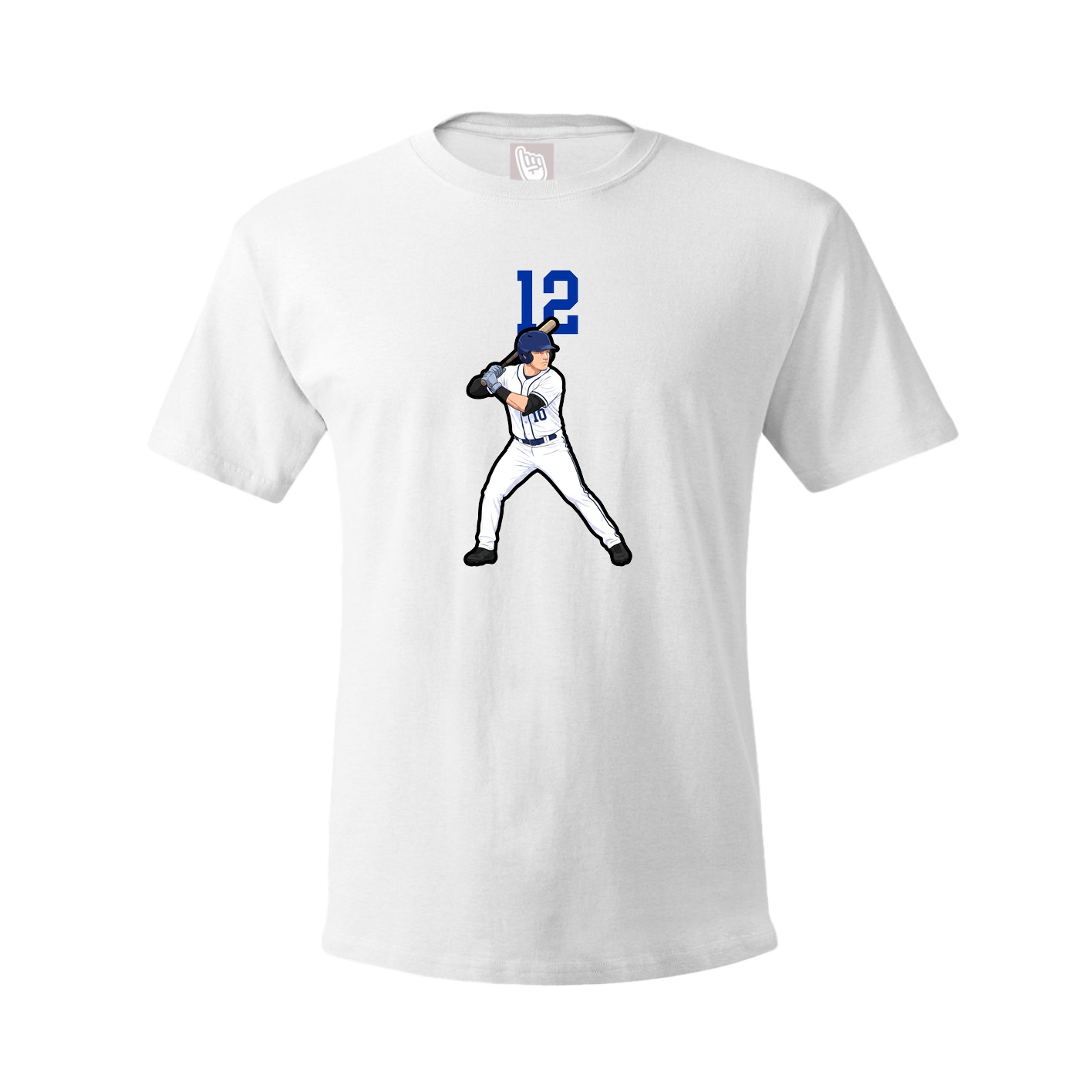 Youth Tee — Number Top in White