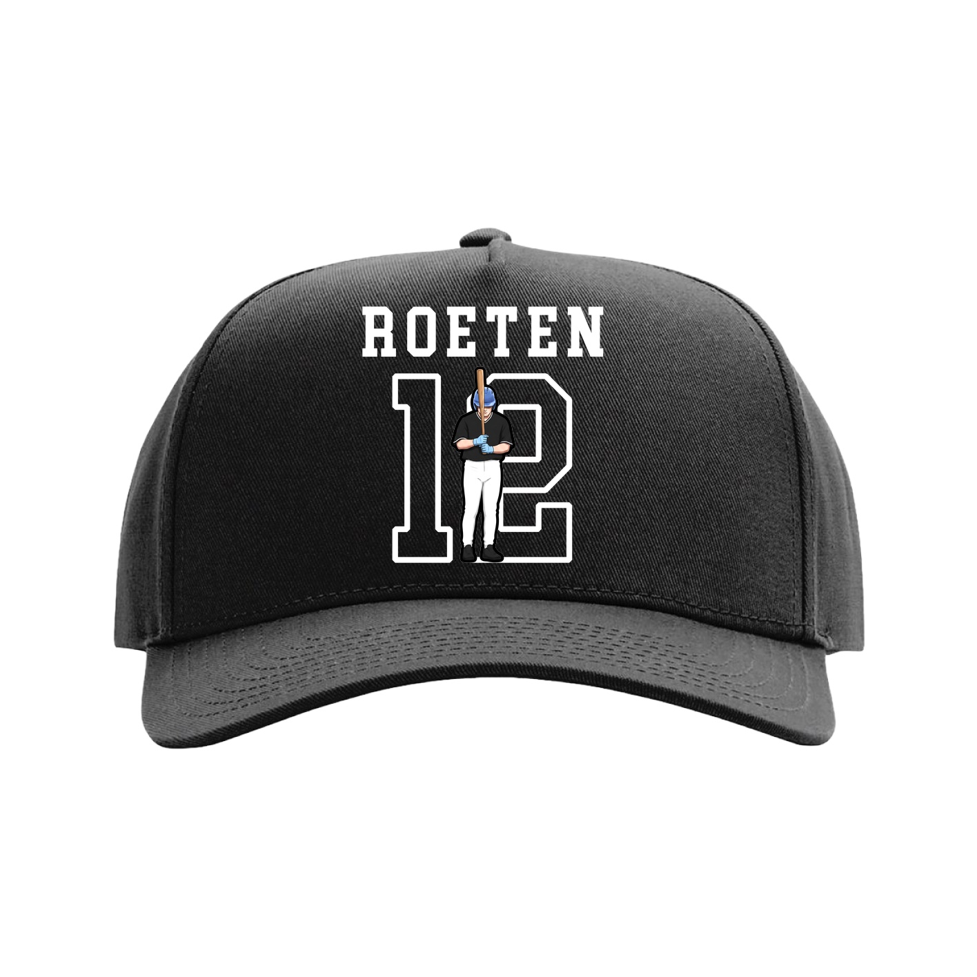 Full Fabric Five-Panel Champ Cap — Shirsey in Black