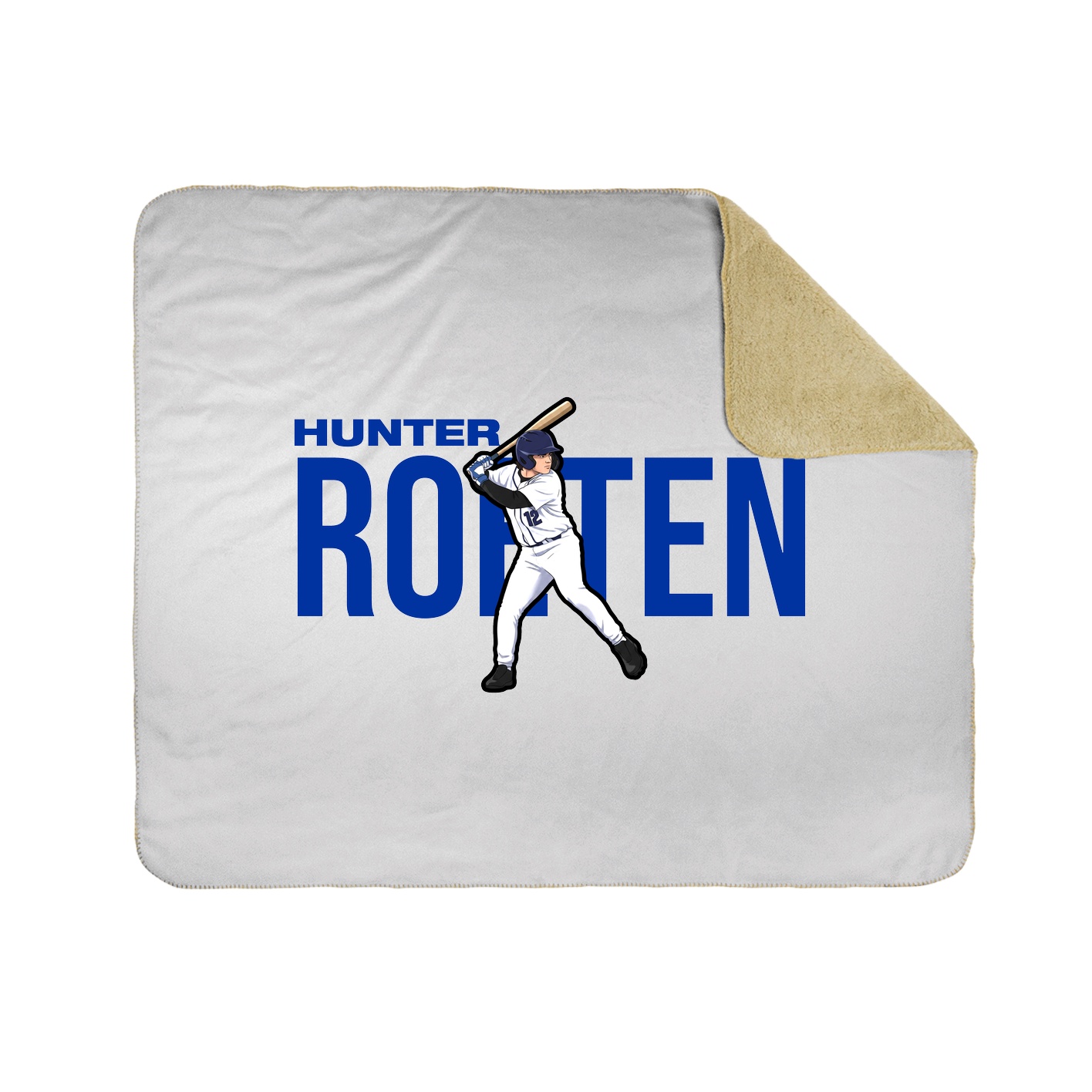 Throw Blanket — Player Name in White