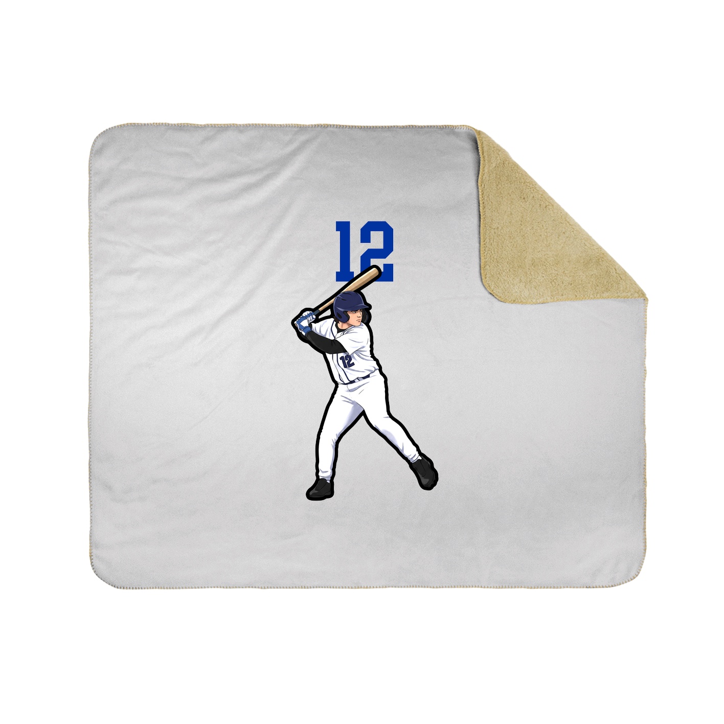Throw Blanket — Number Top in White