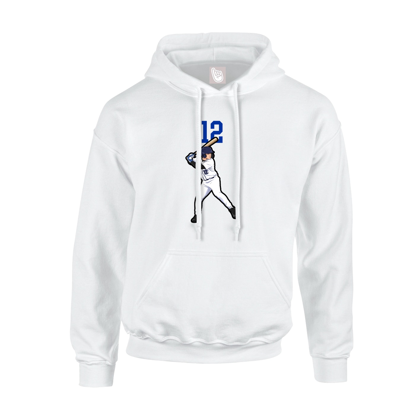 Hoodie — Number Top in White