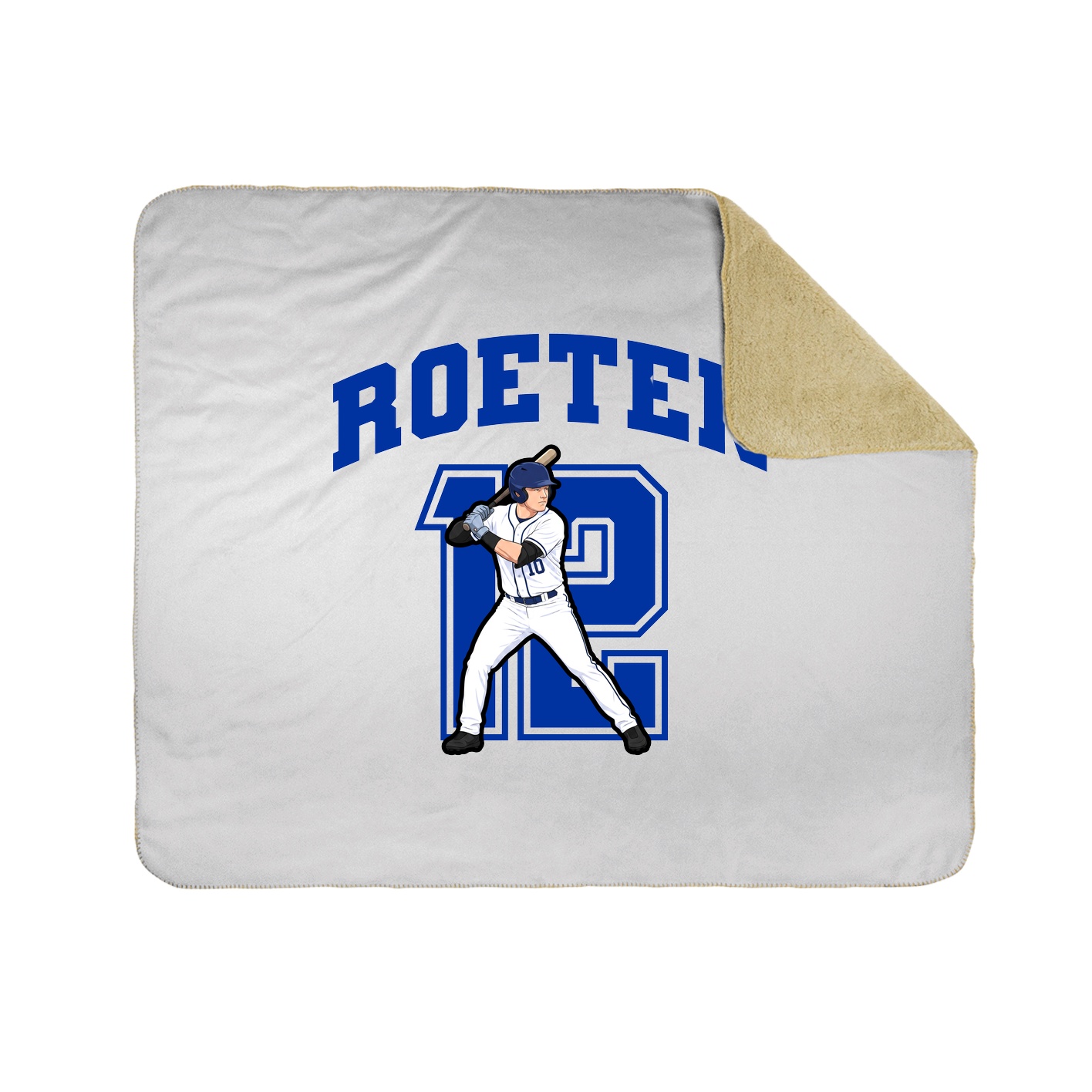 Throw Blanket — Number in White