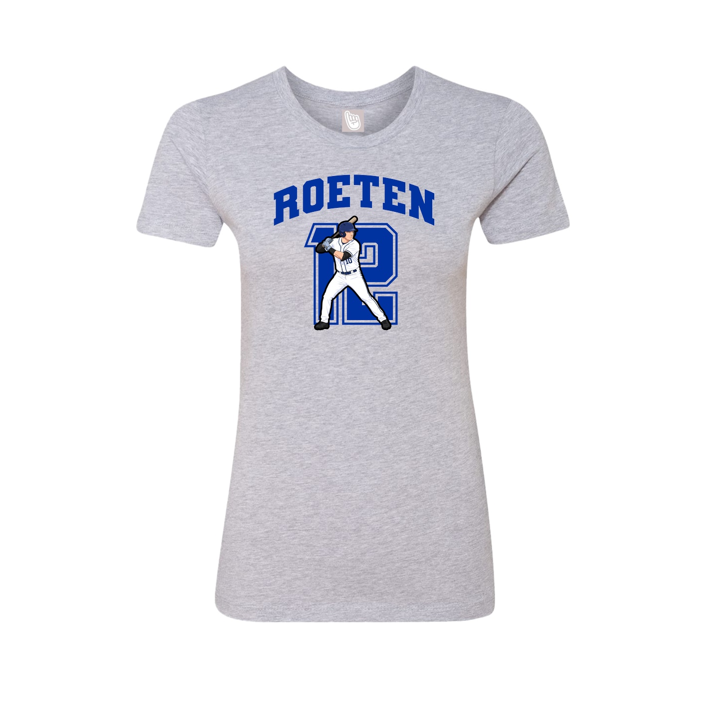 Fitted Women's Tee — Number in Grey