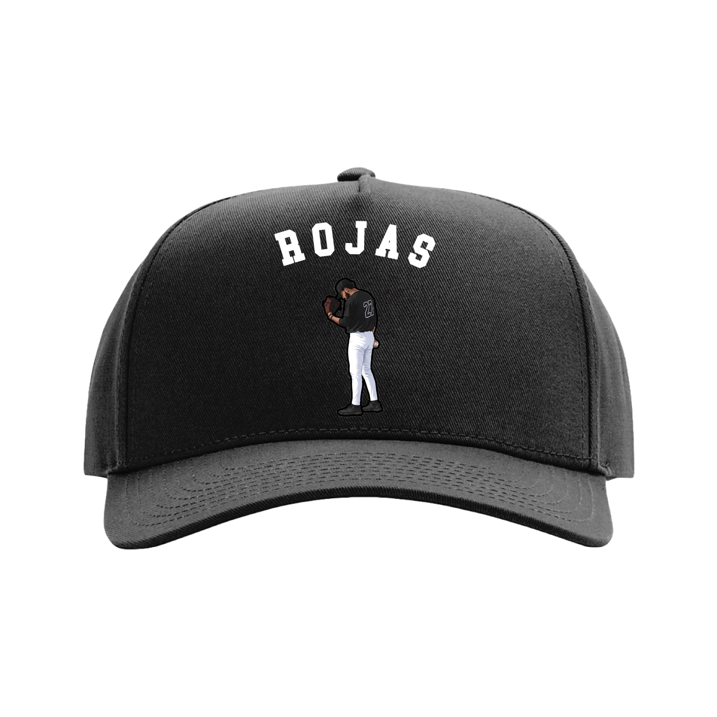 Full Fabric Five-Panel Champ Cap — Shirsey Arch in Black