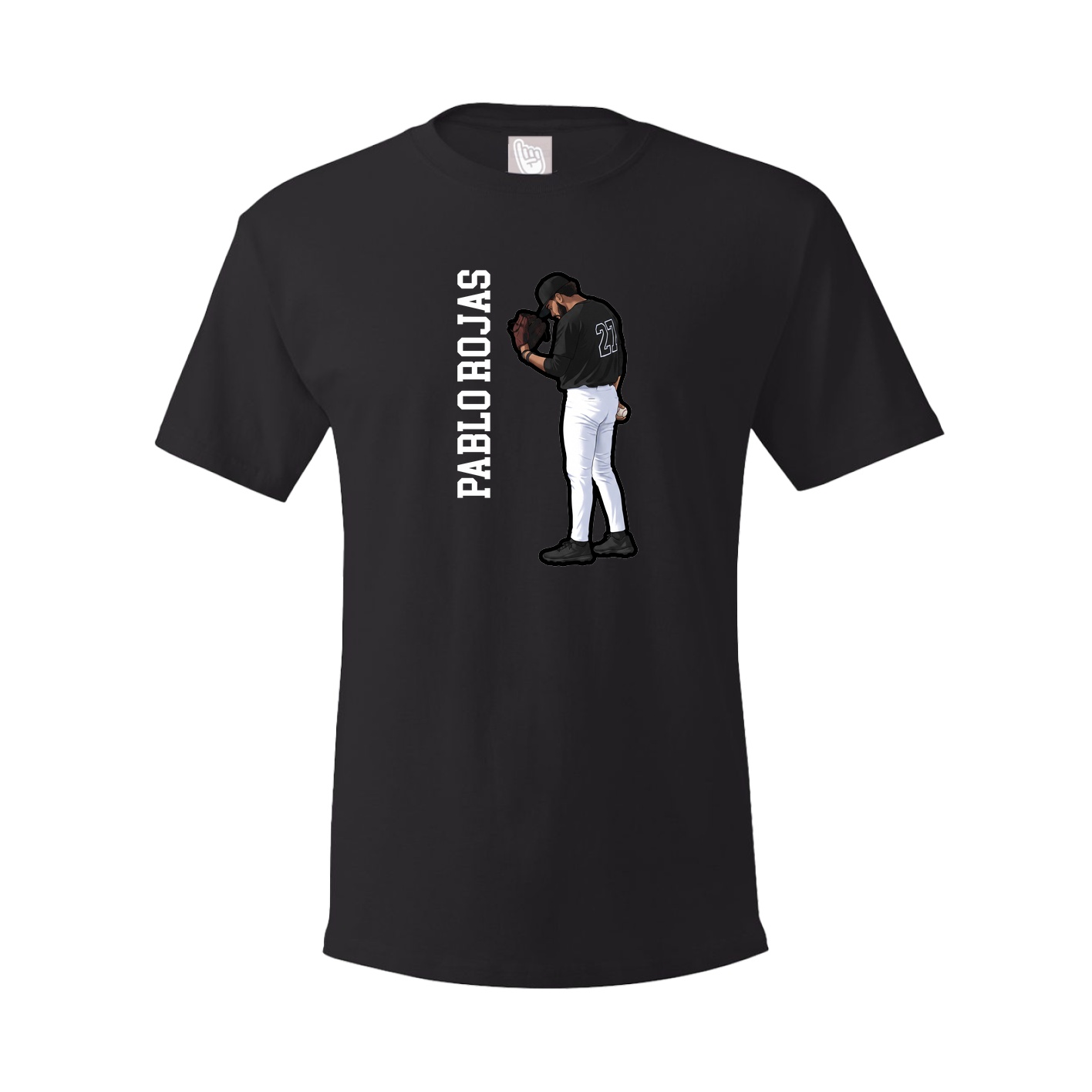 Tee — Name Vertical in Black