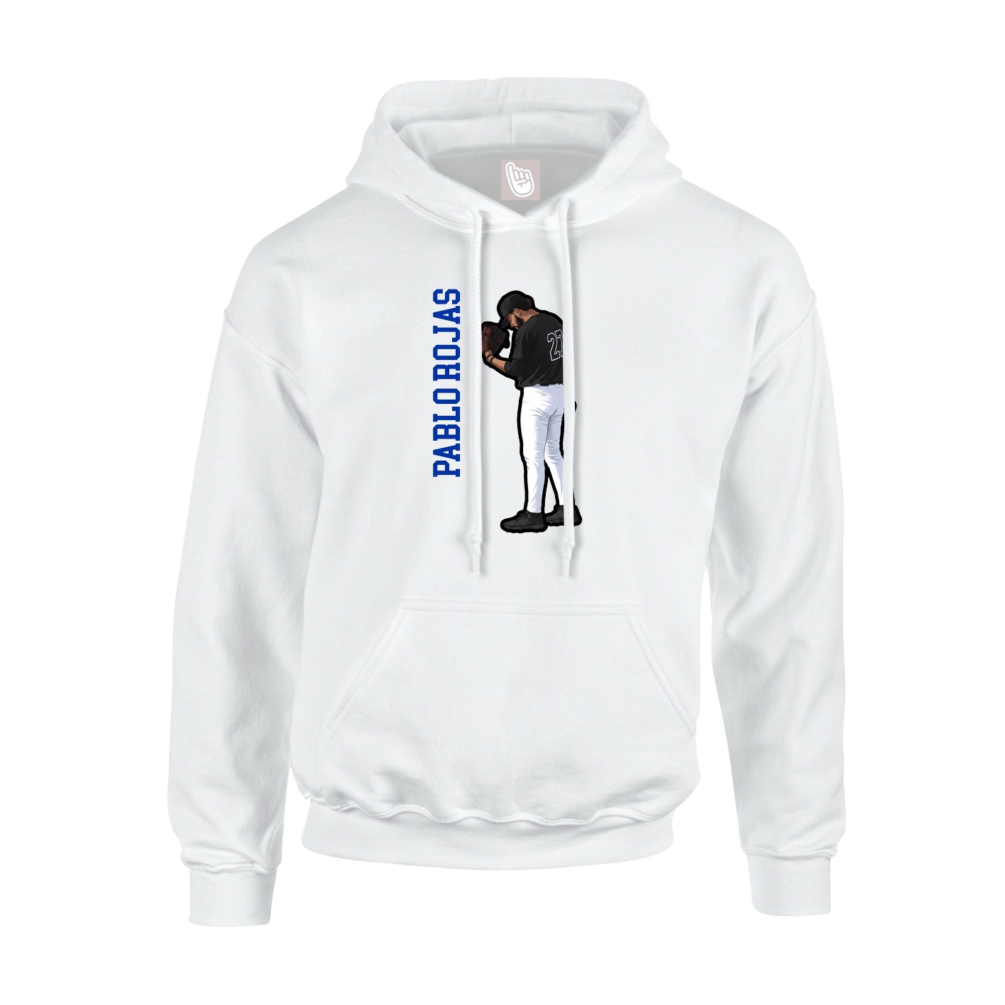 Hoodie — Name Vertical in White
