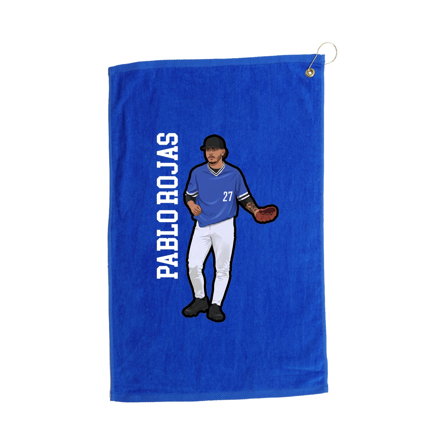 Golf Towel — Name Vertical in Royal