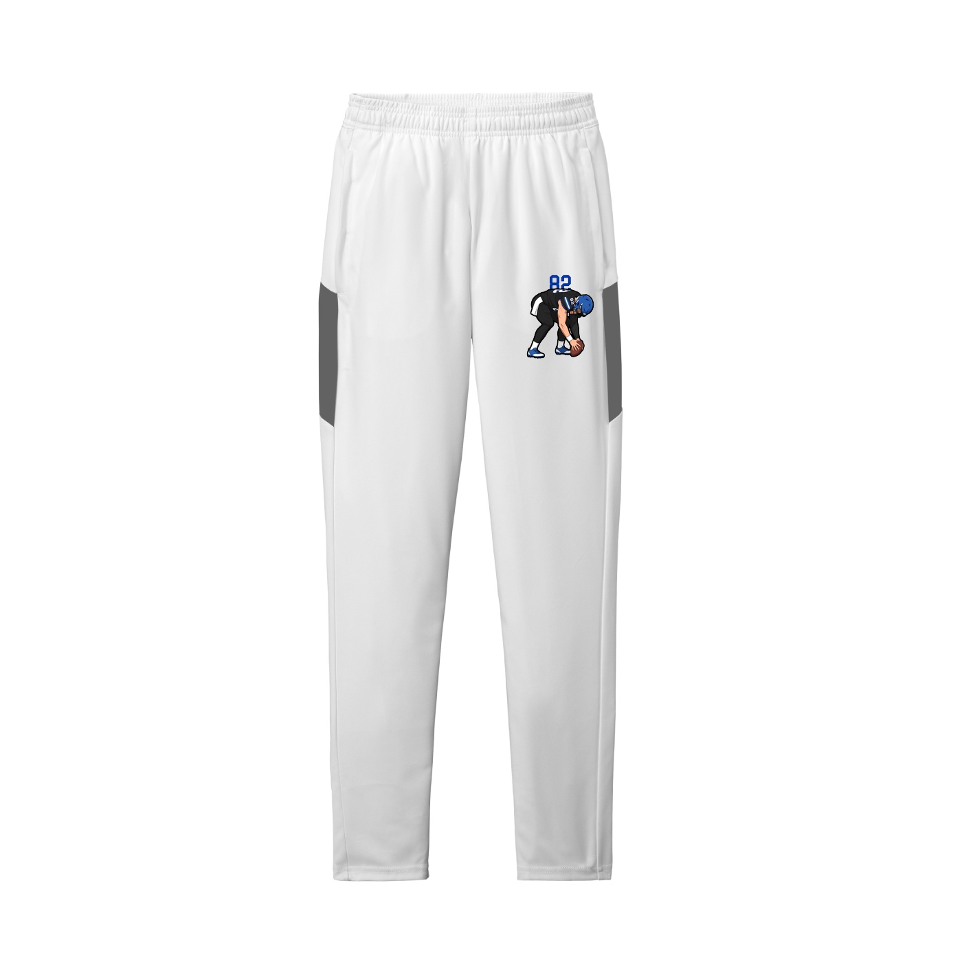 Team Travel Pant — Number Top in White/Grey