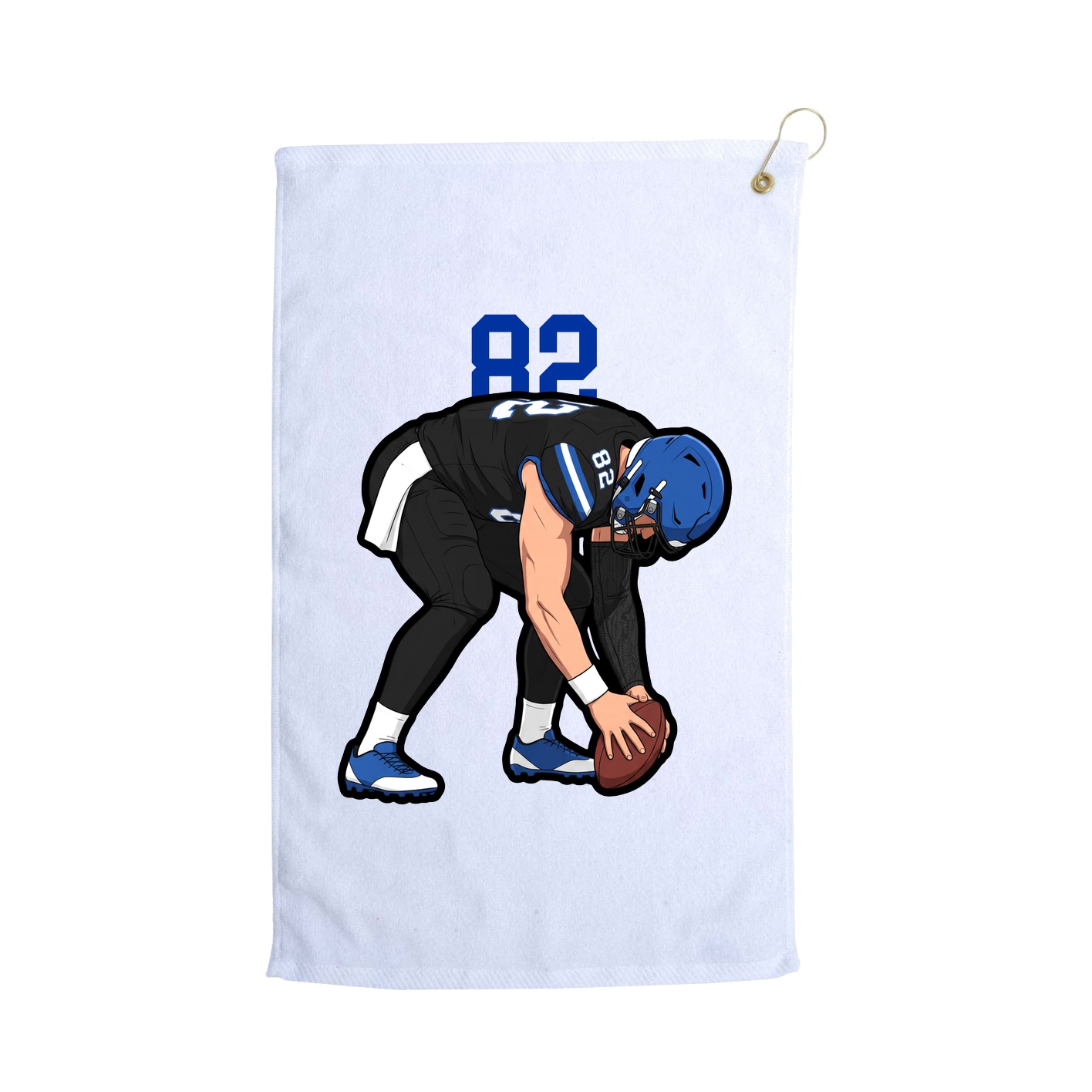 Golf Towel — Number Top in White