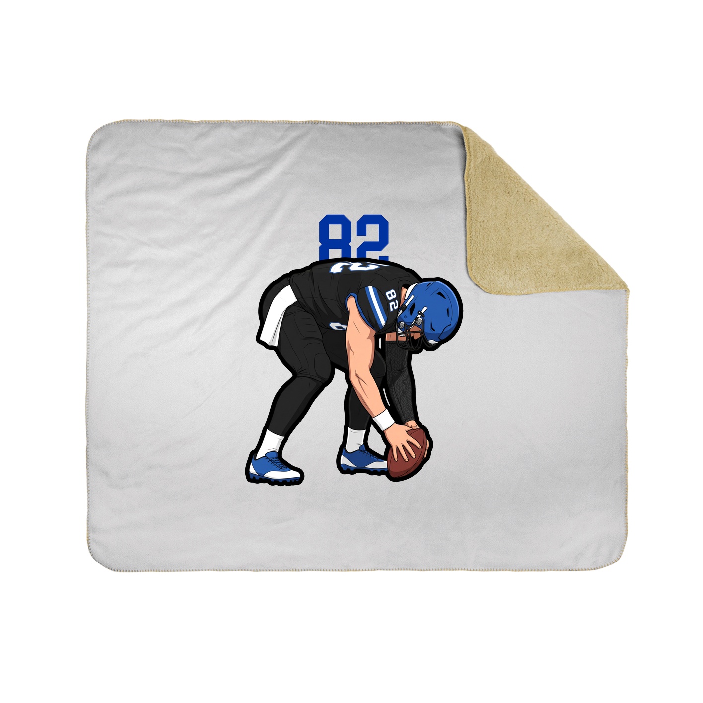 Throw Blanket — Number Top in White