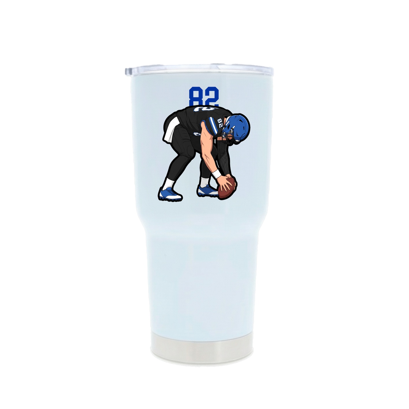 30oz Stainless Steel Tumbler — Number Top in White