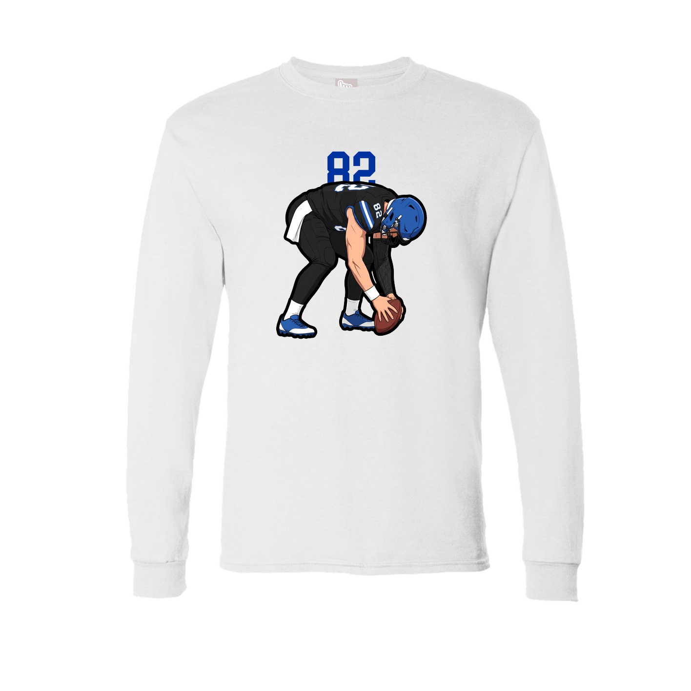 Long Sleeve Tee — Number Top in White