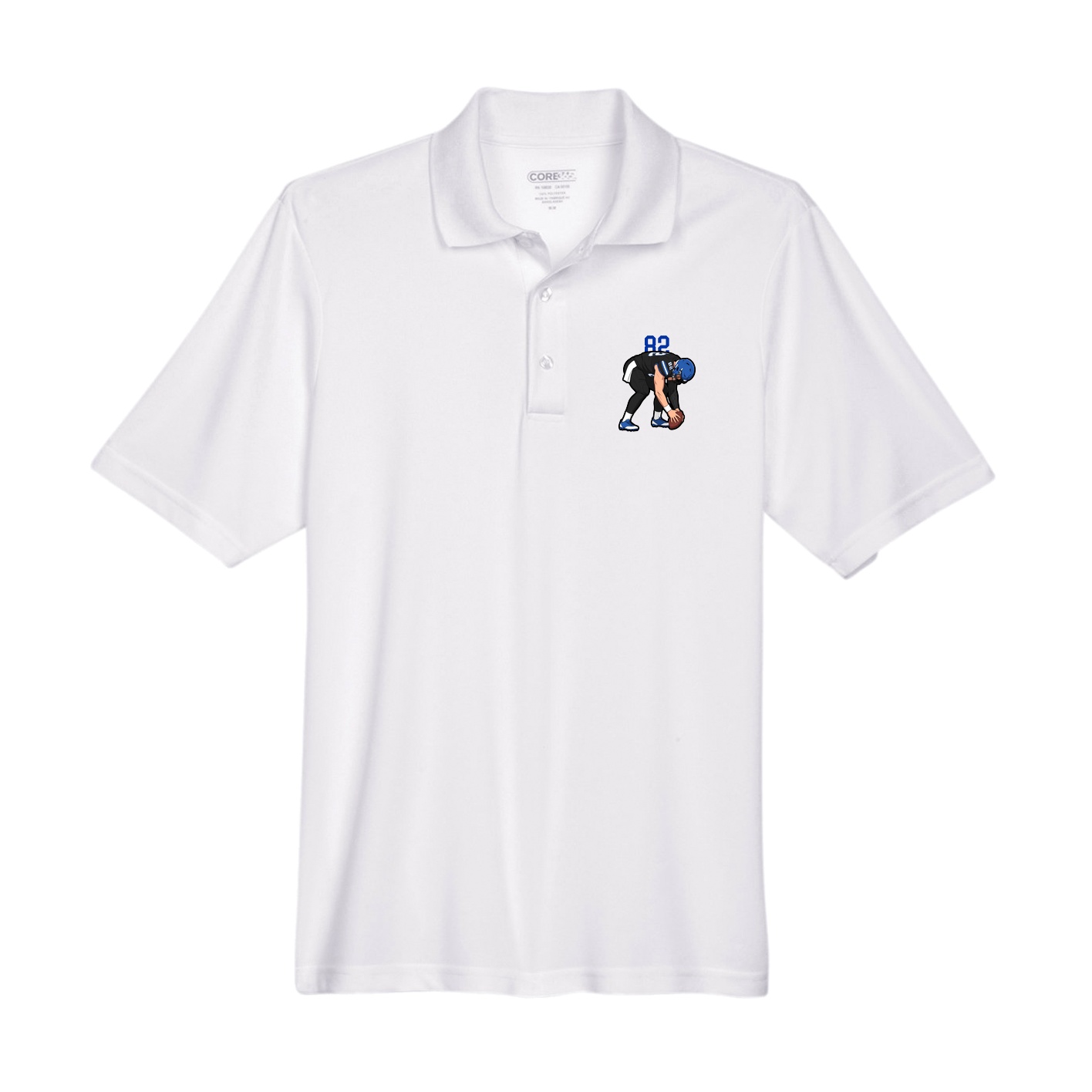Performance Polo — Number Top in White