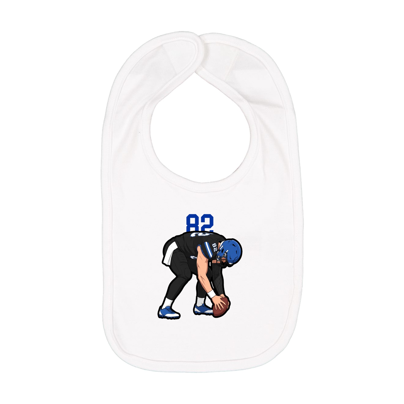 Infant Bib — Number Top in White
