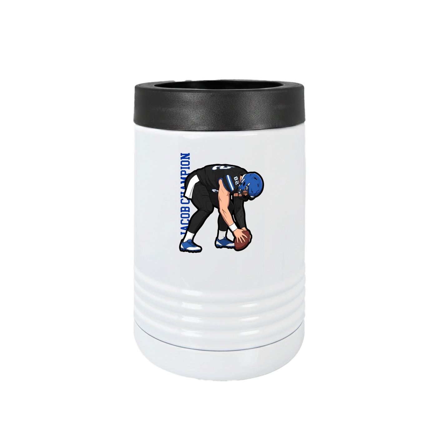 Beverage Holder — Name Vertical in White