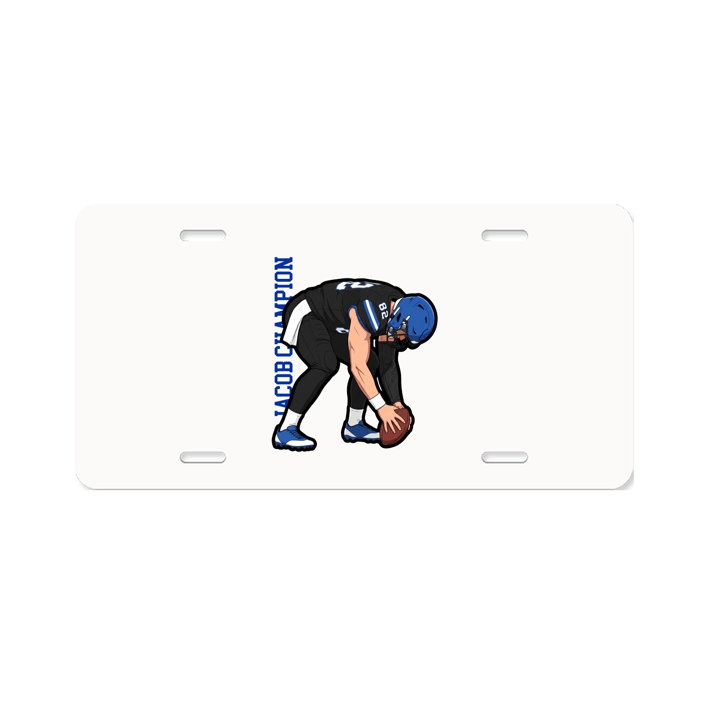 License Plate — Name Vertical in Classic