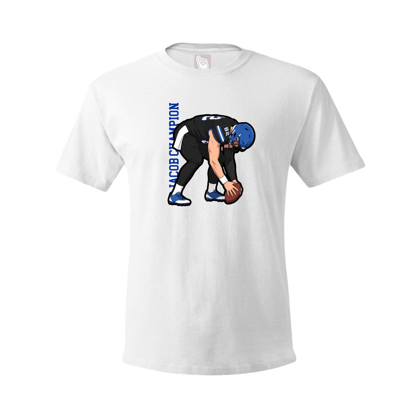 Tee — Name Vertical in White