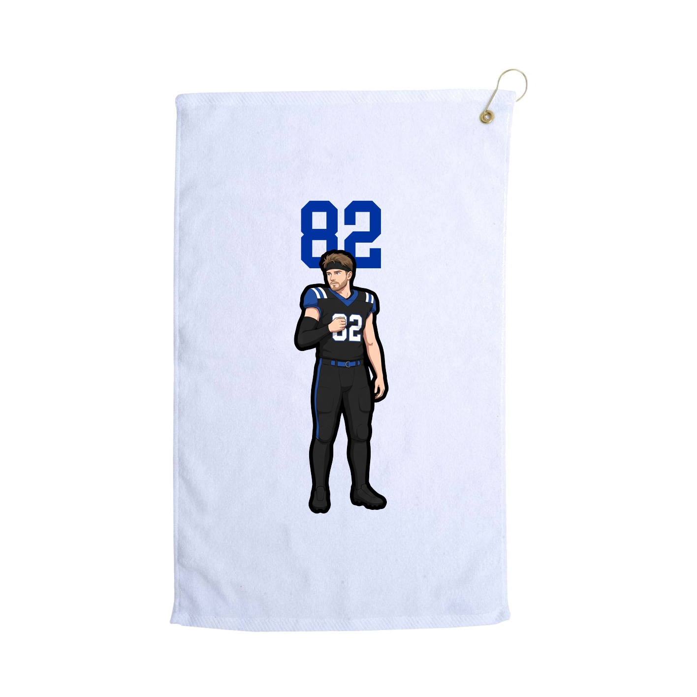 Golf Towel — Number Top in White