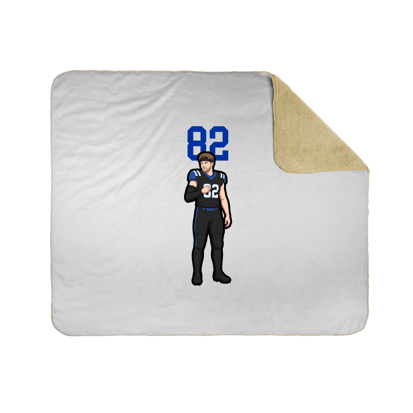 Throw Blanket — Number Top in White