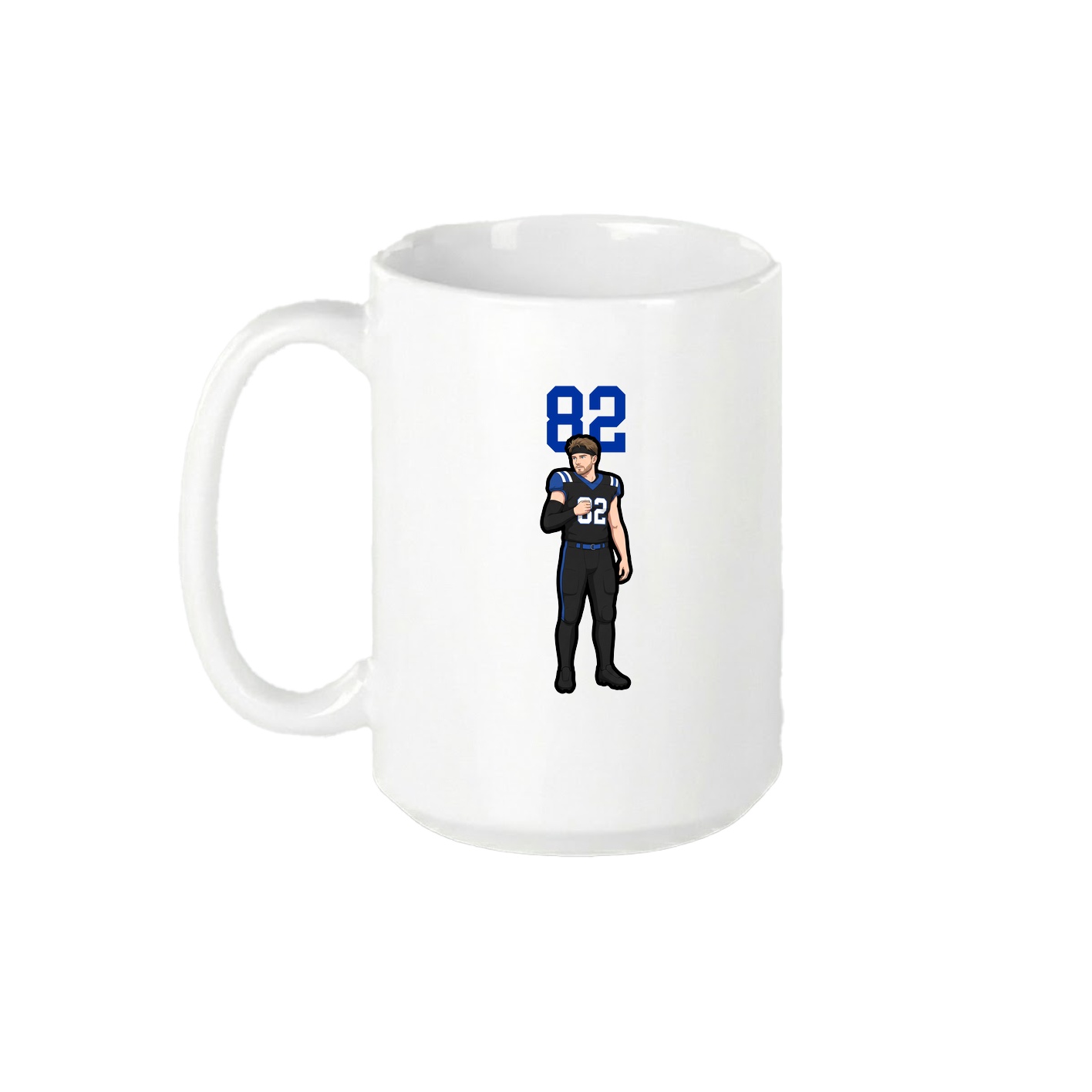 15oz Coffee Mug — Number Top in White