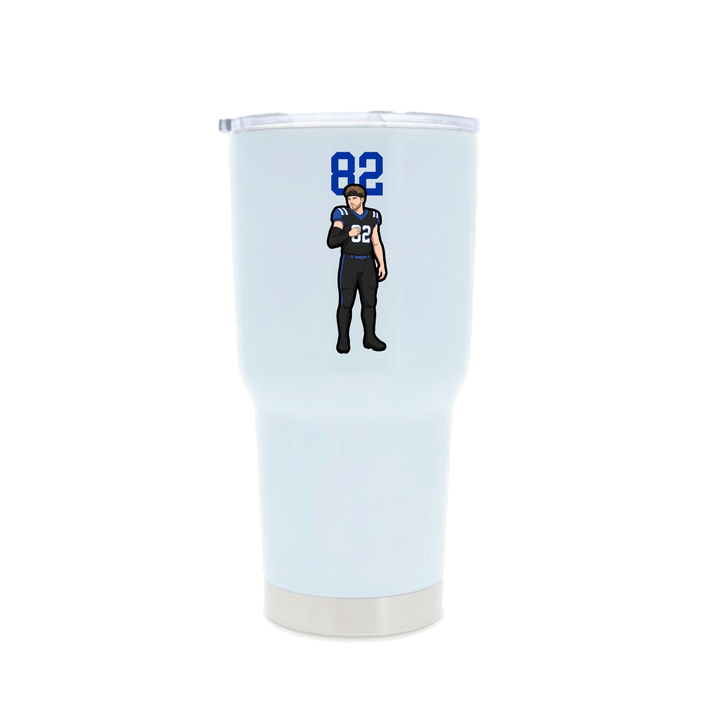 30oz Stainless Steel Tumbler — Number Top in White