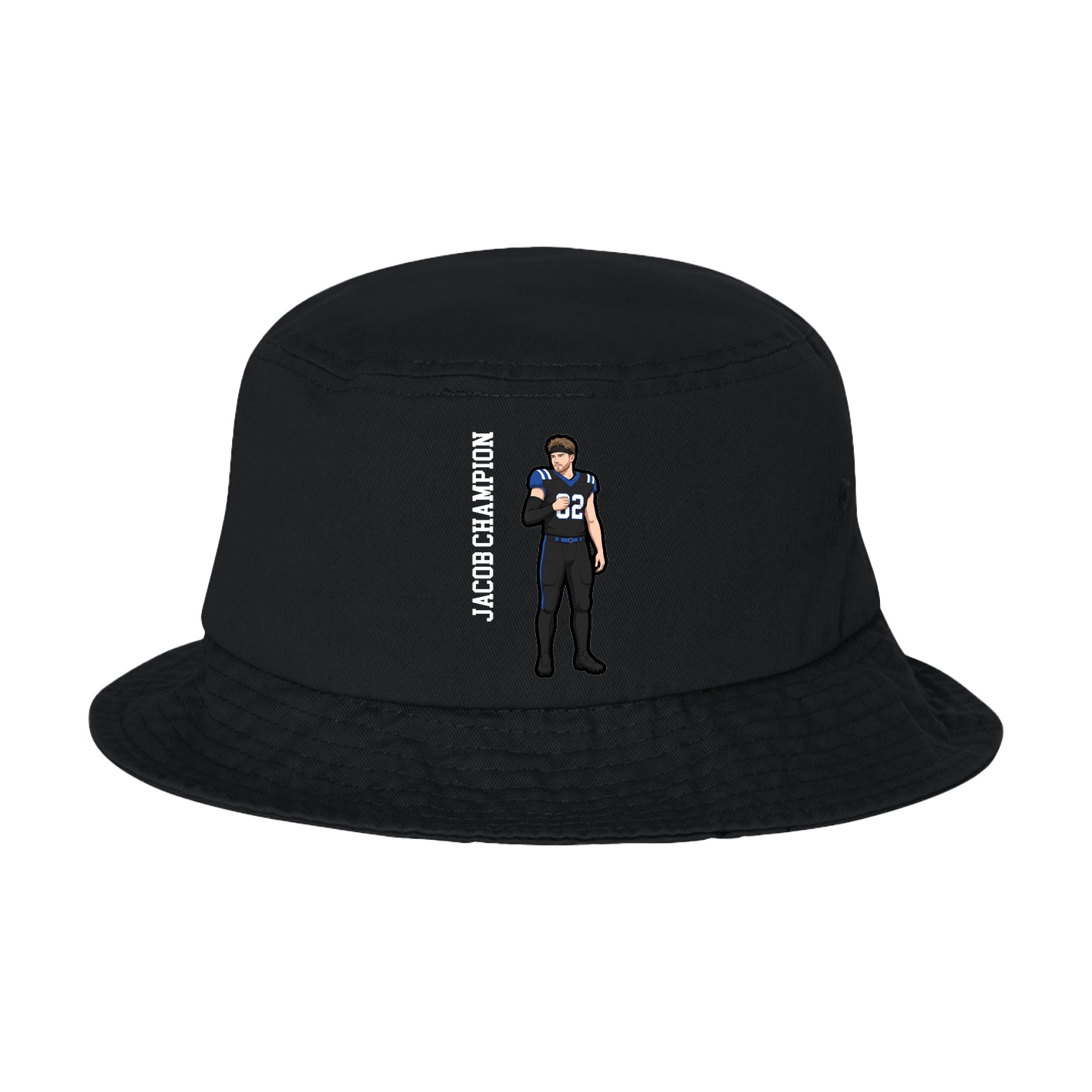 Bucket Cap — Name Vertical in Black
