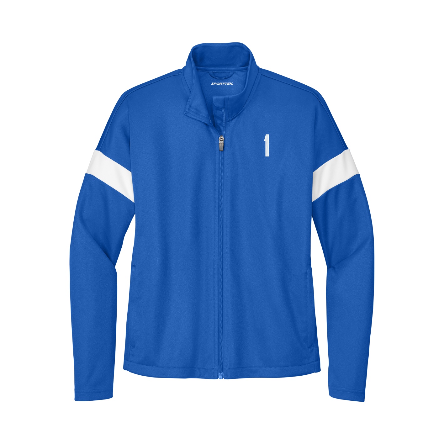 Womens Team Travel Full-Zip Jacket — Front Shirsy in Royal/White