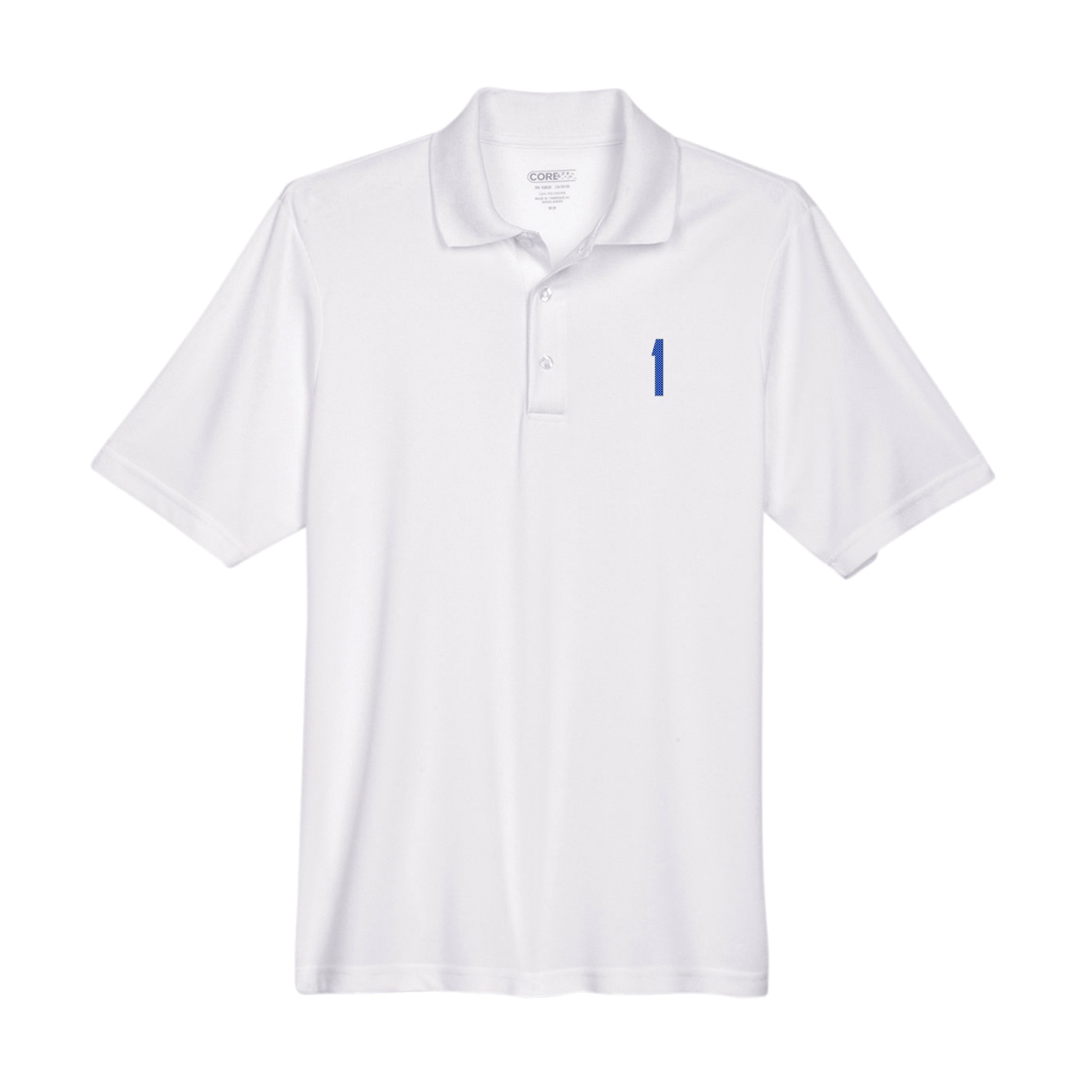 Performance Polo — Front Shirsy in White