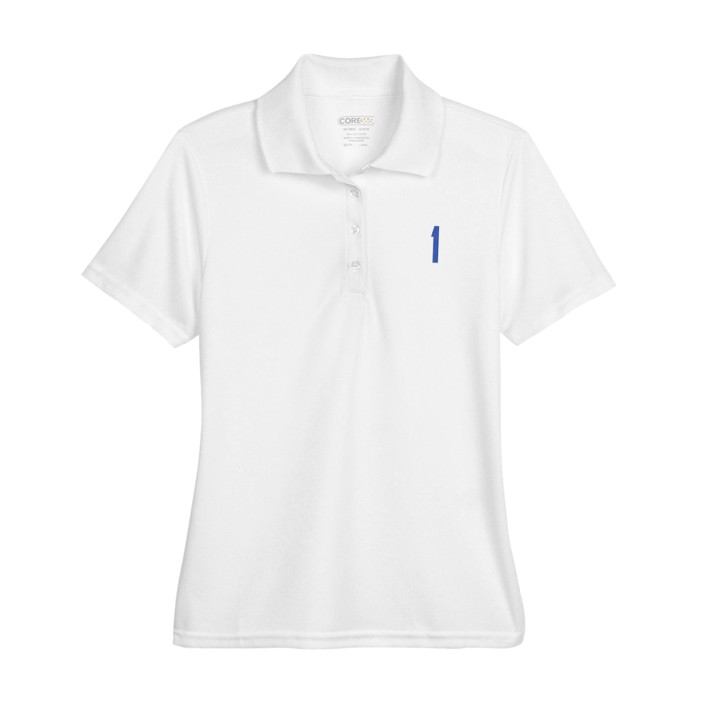Womens Performance Polo — Front Shirsy in White