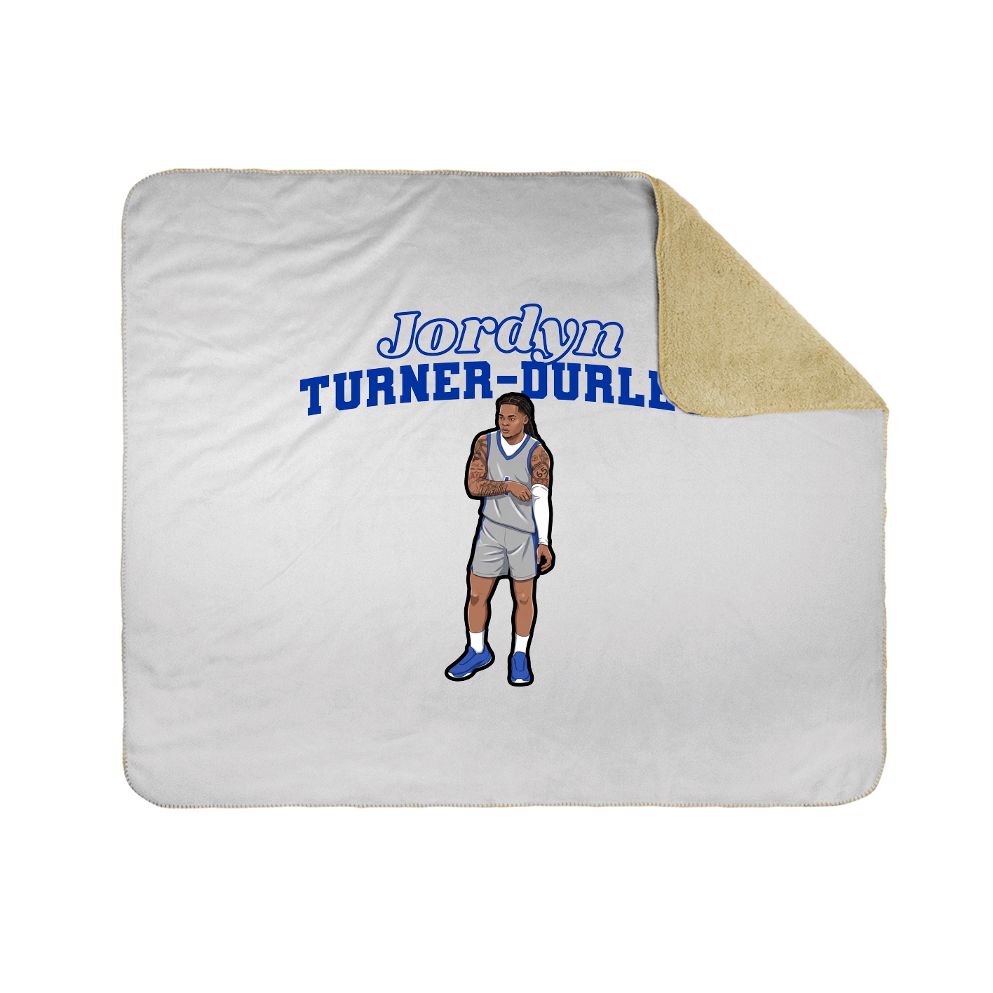 Throw Blanket — Name Arch in White
