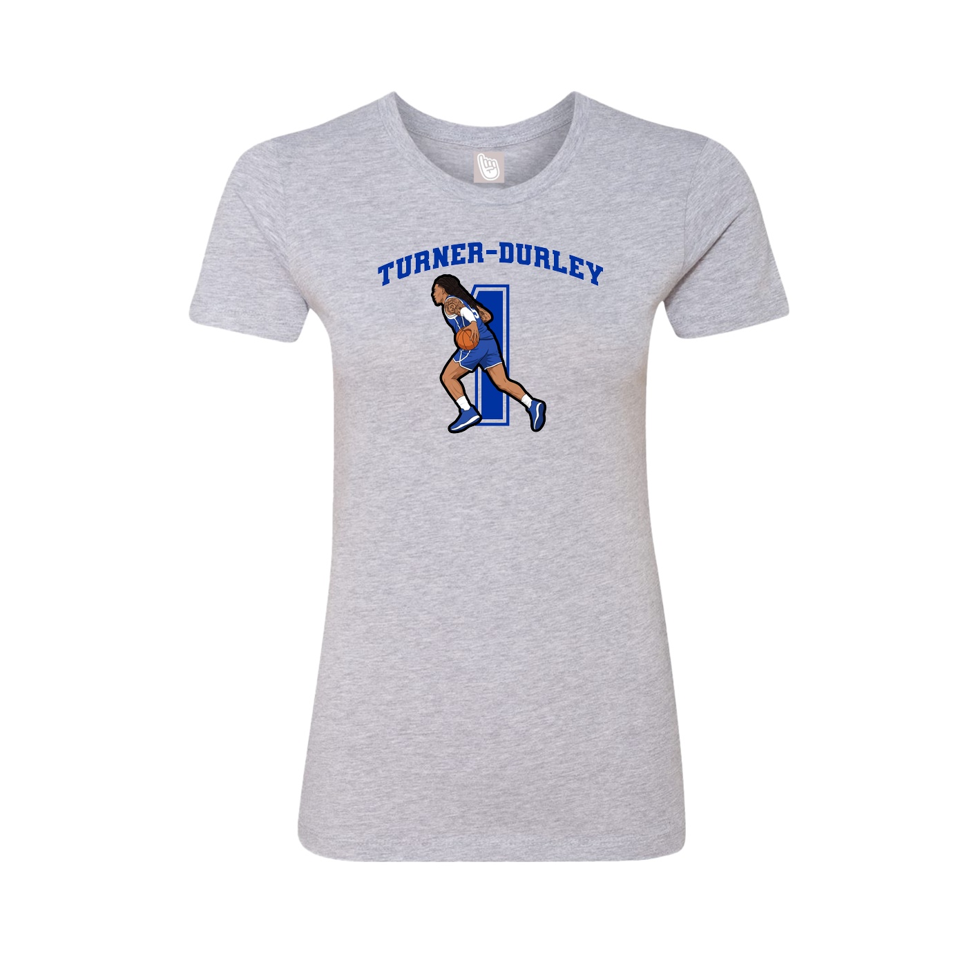 Fitted Women's Tee — Number in Grey