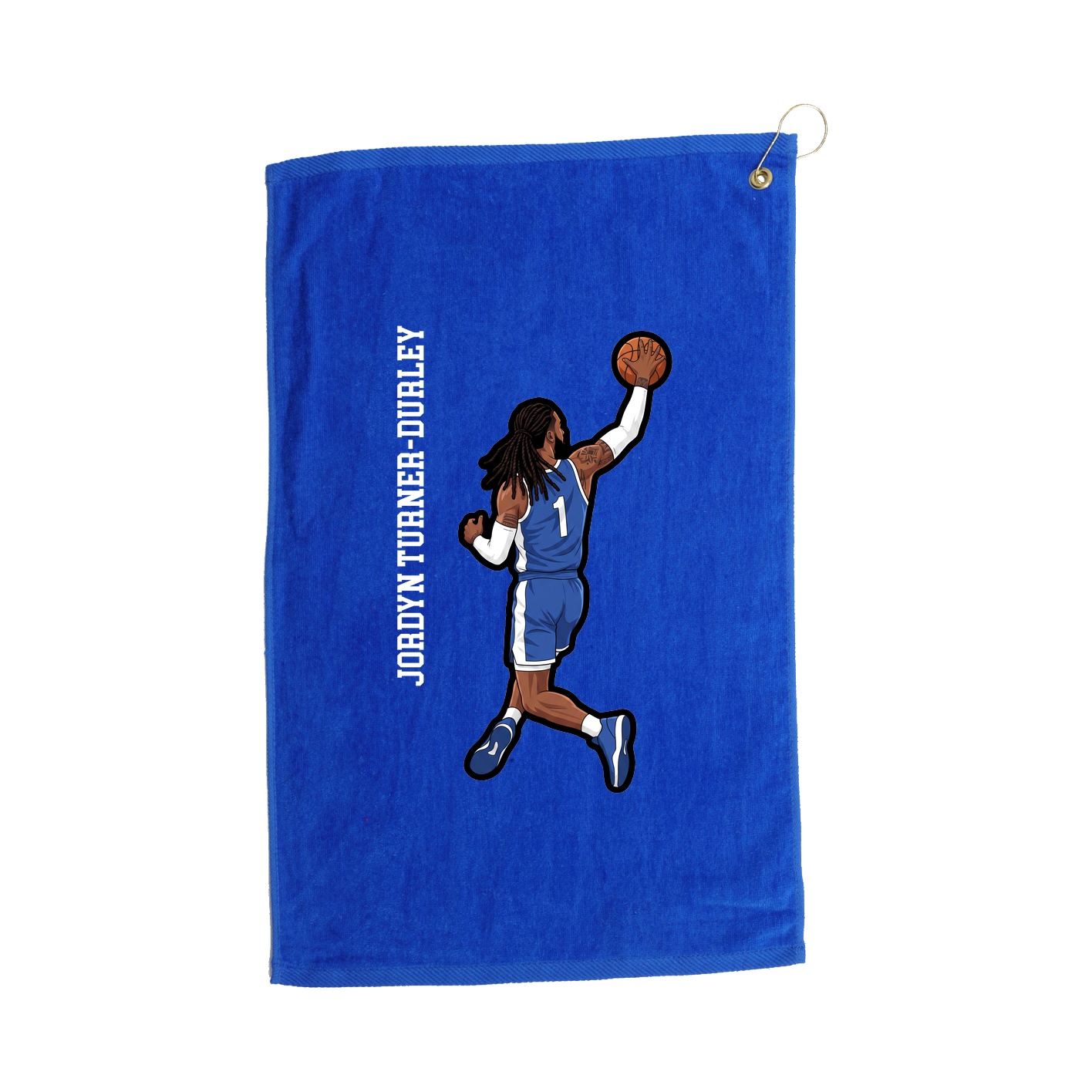 Golf Towel — Name Vertical in Royal
