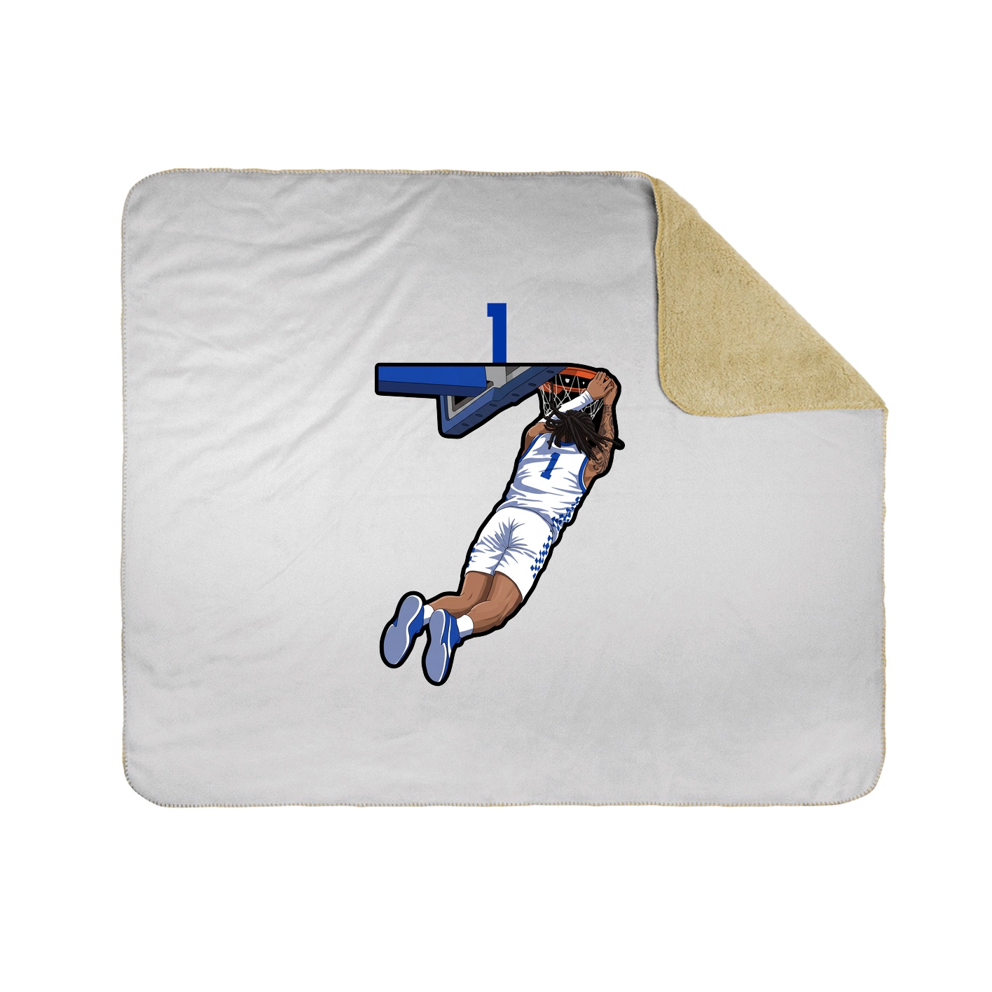 Throw Blanket — Number Top in White
