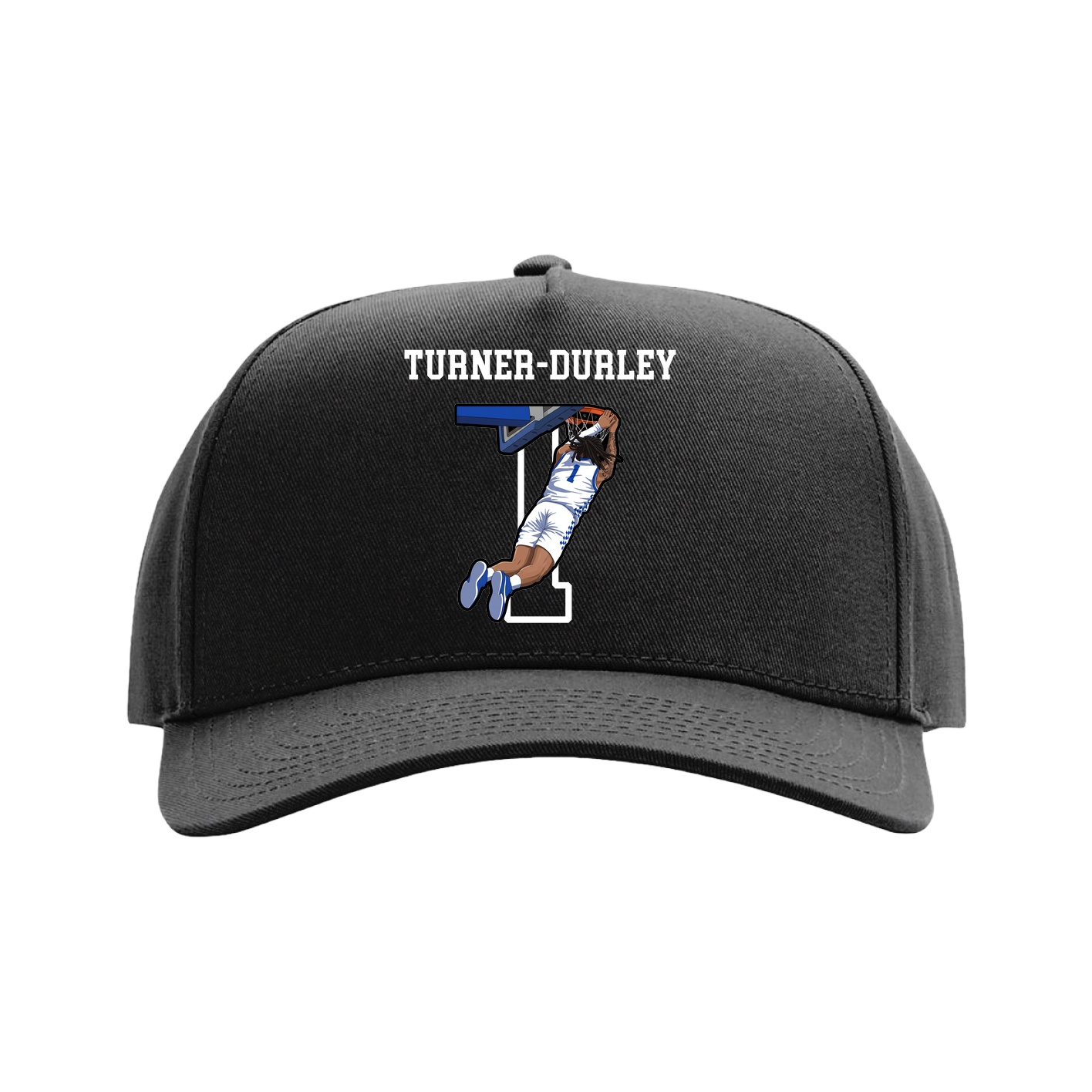 Full Fabric Five-Panel Champ Cap — Shirsey in Black