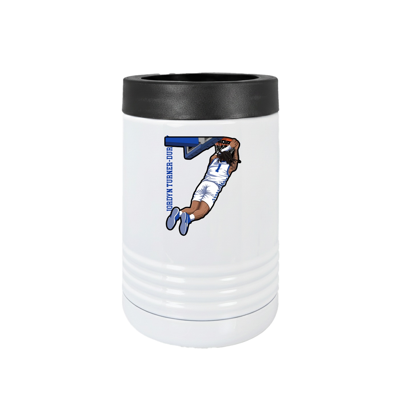 Beverage Holder — Name Vertical in White