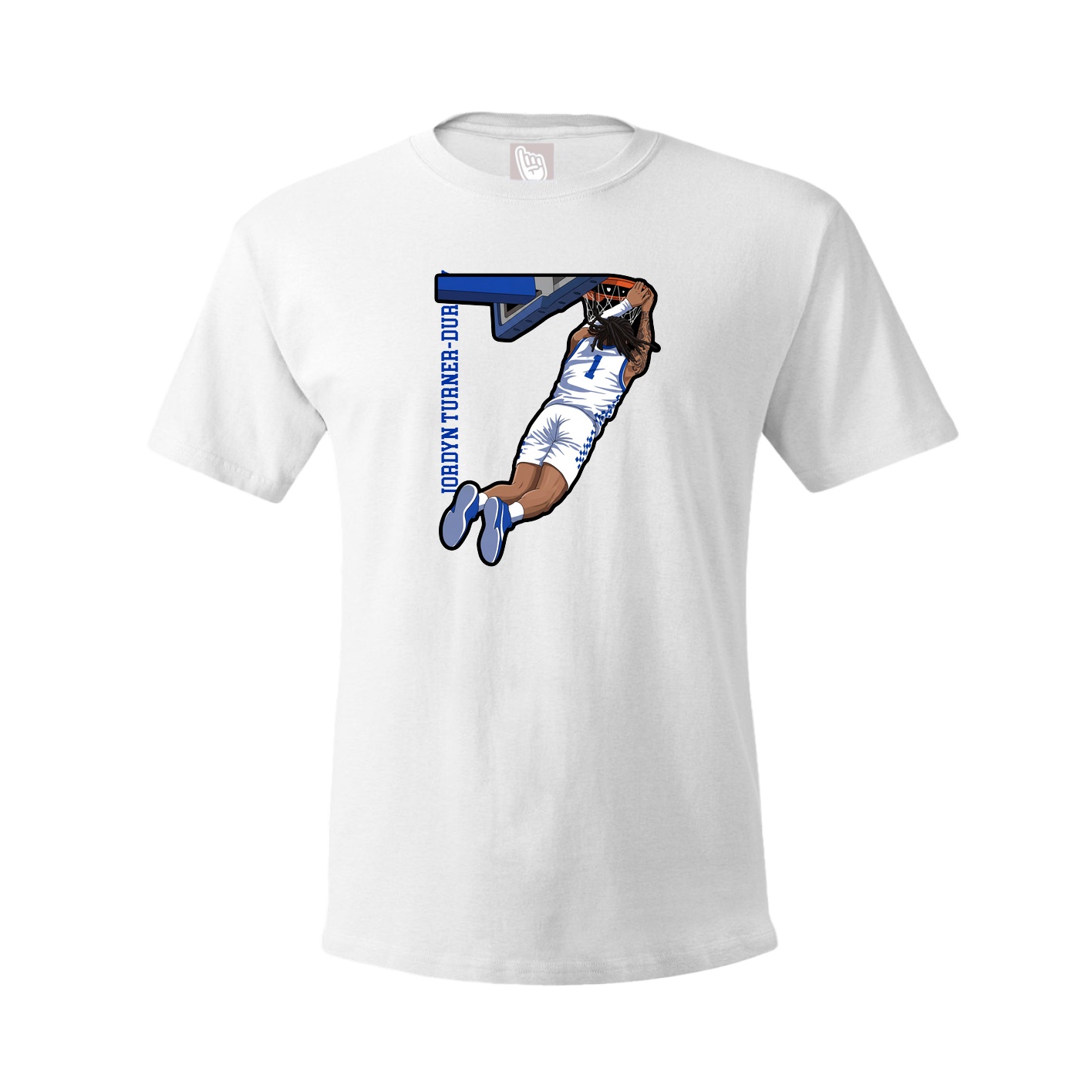 Youth Tee — Name Vertical in White