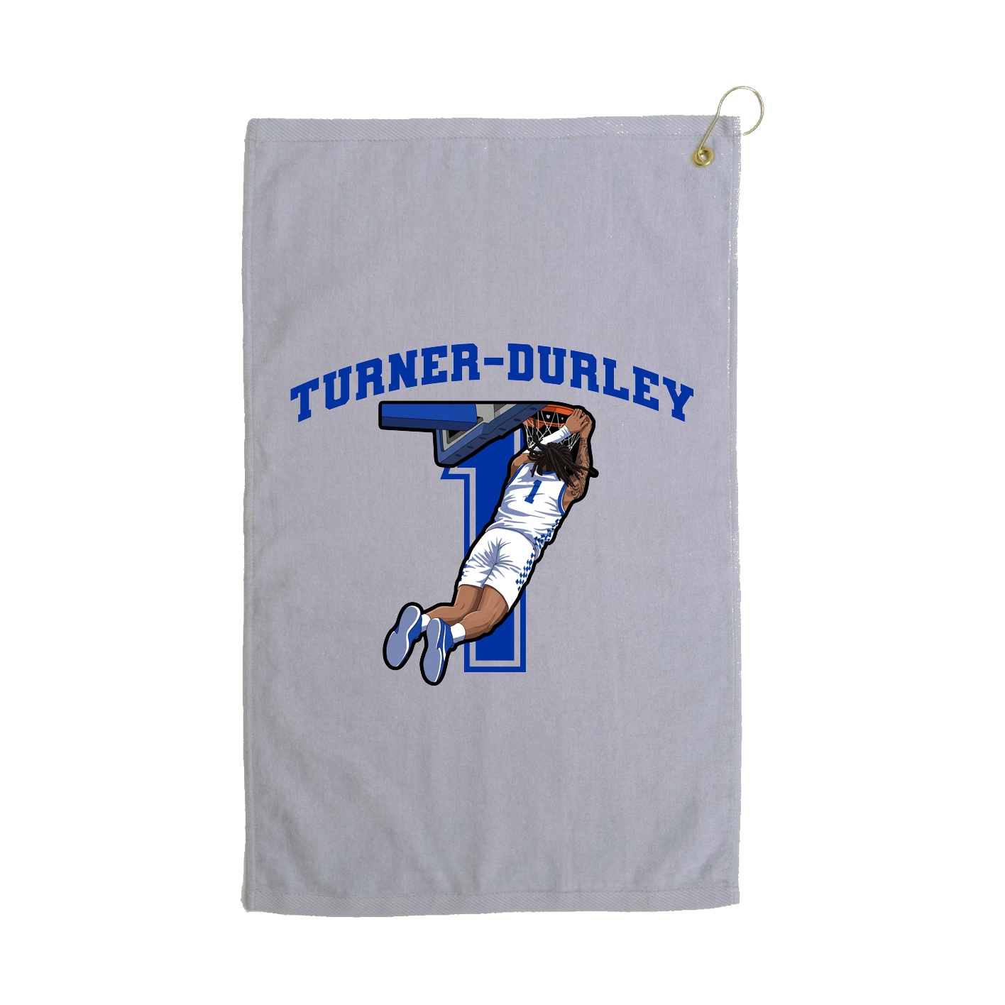 Golf Towel — Number in Grey