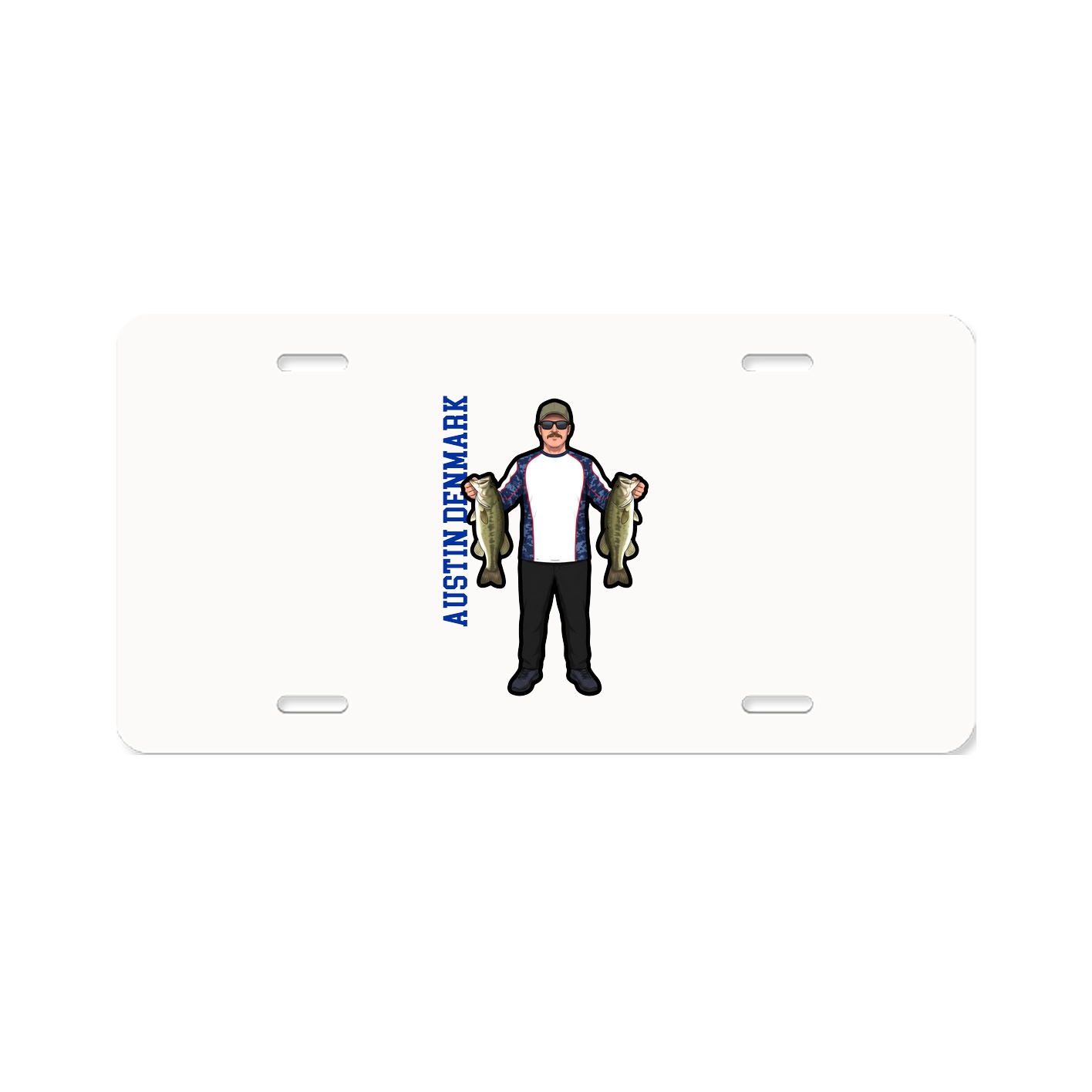 License Plate — Name Vertical in Classic